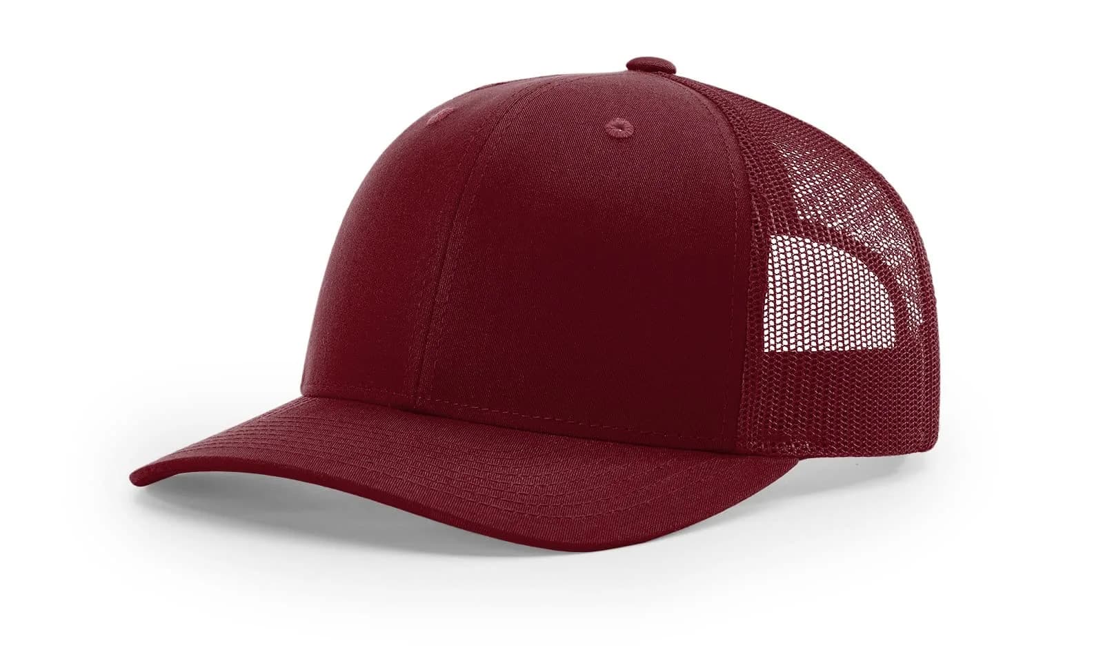 Richardson Unisex 112 Trucker Baseball Cap, Split Maroon/White, One Size