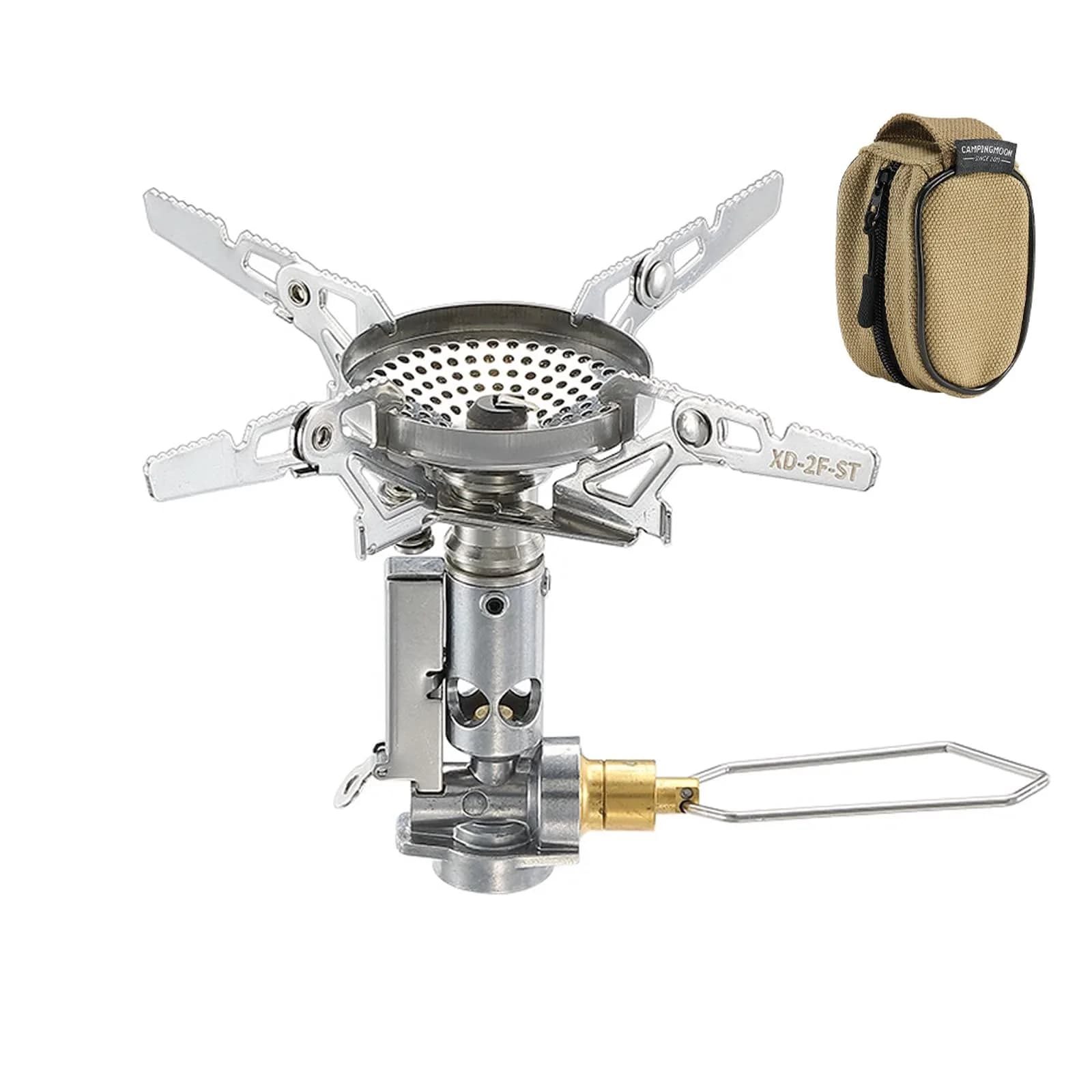 Campingmoon XD-2F Portable Foldable Stove | 3.3kW High-Efficiency Burner, Piezo Igniter, 4-Flex Pot Support, Ultralight 92g - main product image