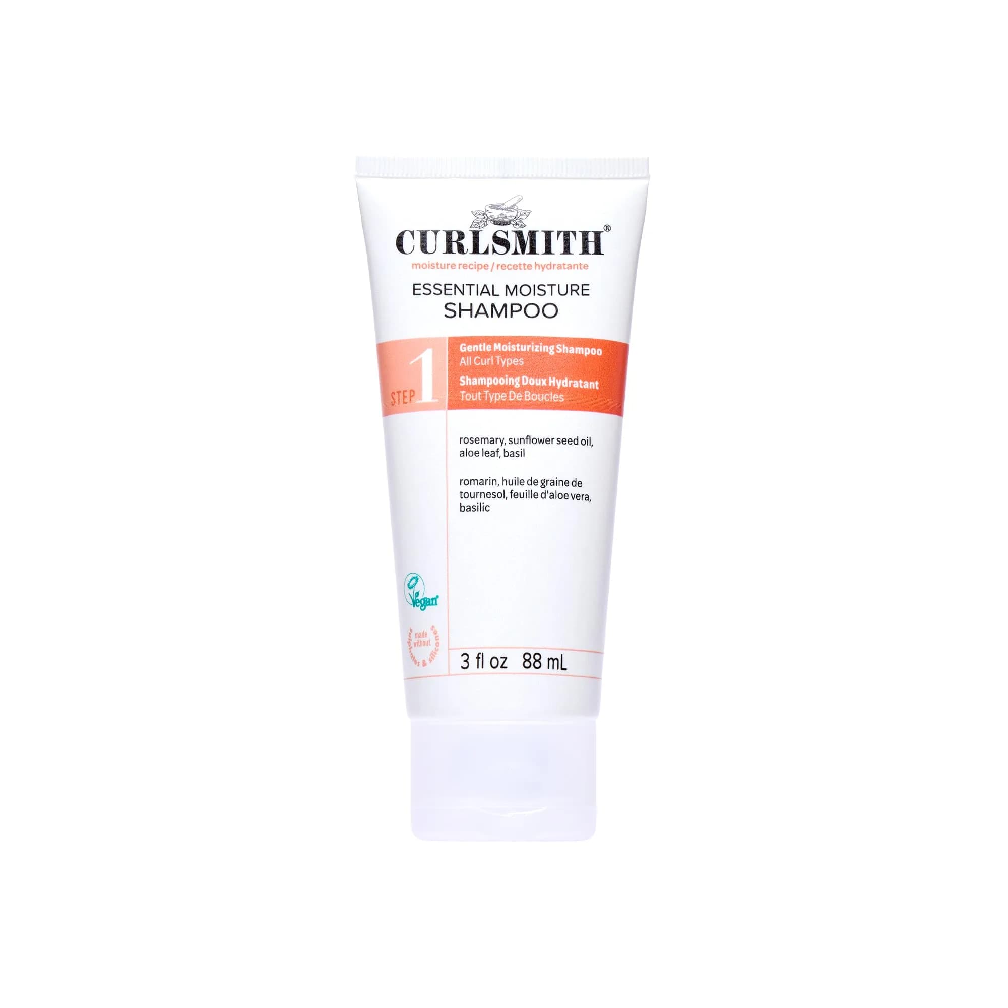 Curlsmith Essential Moisture Hydrating Shampoo 2 oz | Nourishes & Defines Curly Hair