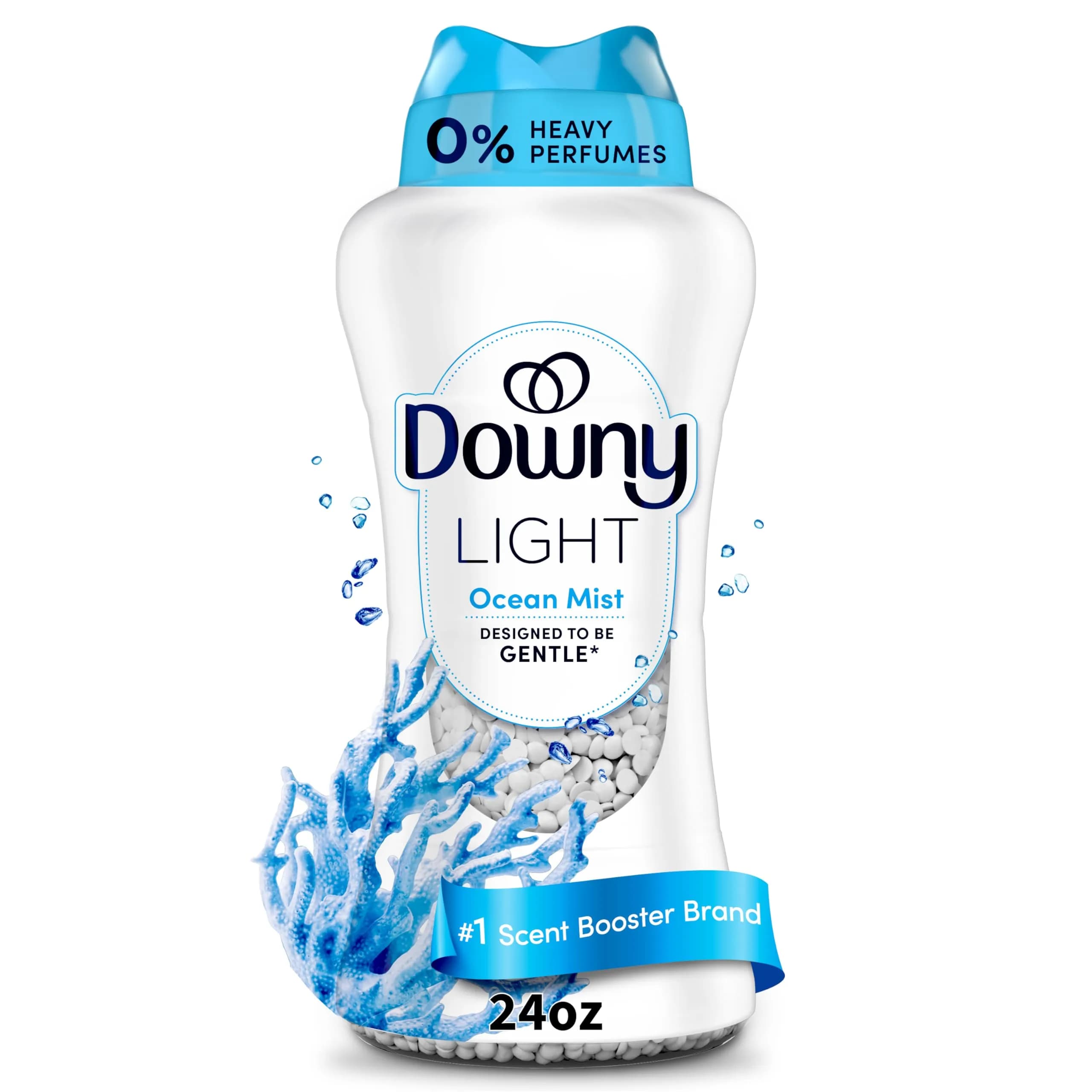 Downy Light Laundry Scent Booster Beads Ocean Mist Scent 24 OZ | Gentle Freshness Lasts Up To 4x Longer - main product image