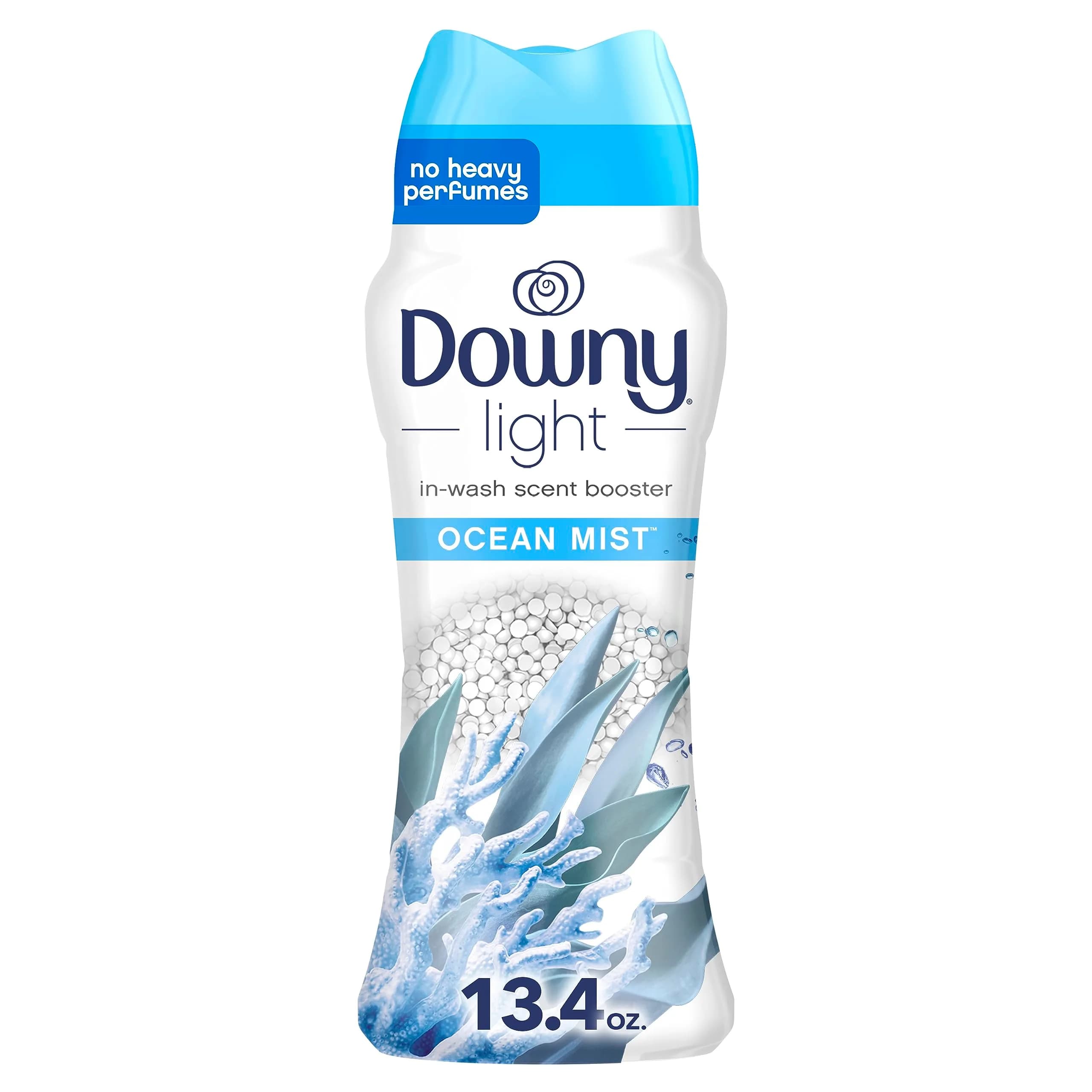 Downy Light Laundry Scent Booster Beads Ocean Mist (13.4 oz) | No Heavy Perfumes - main product image