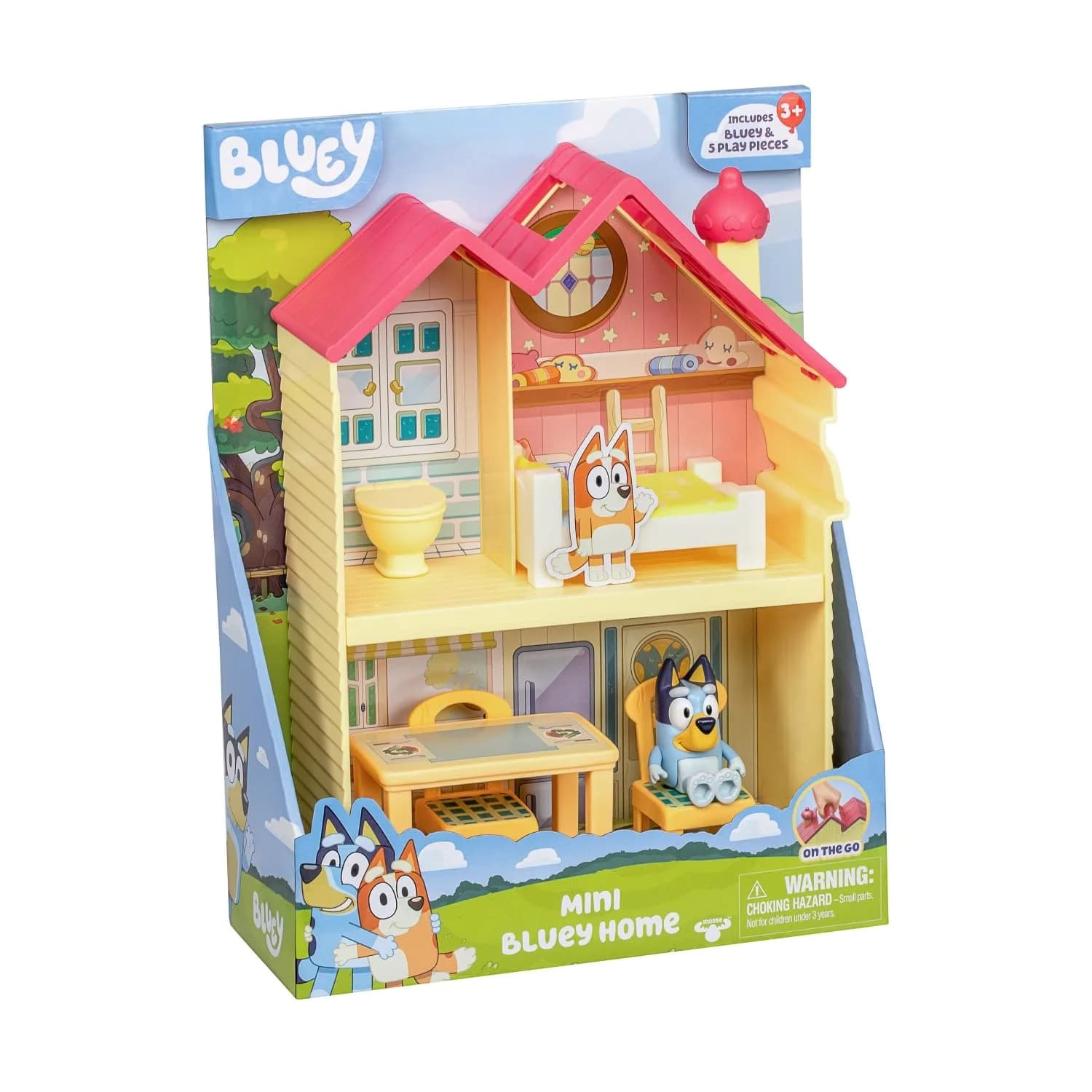Bluey Mini House Playset with 2.5" Figure & 5 Accessories, 3 Room Play House Toys with Carry Handle, Compact Travel Toy (0.45 kg) - main product image
