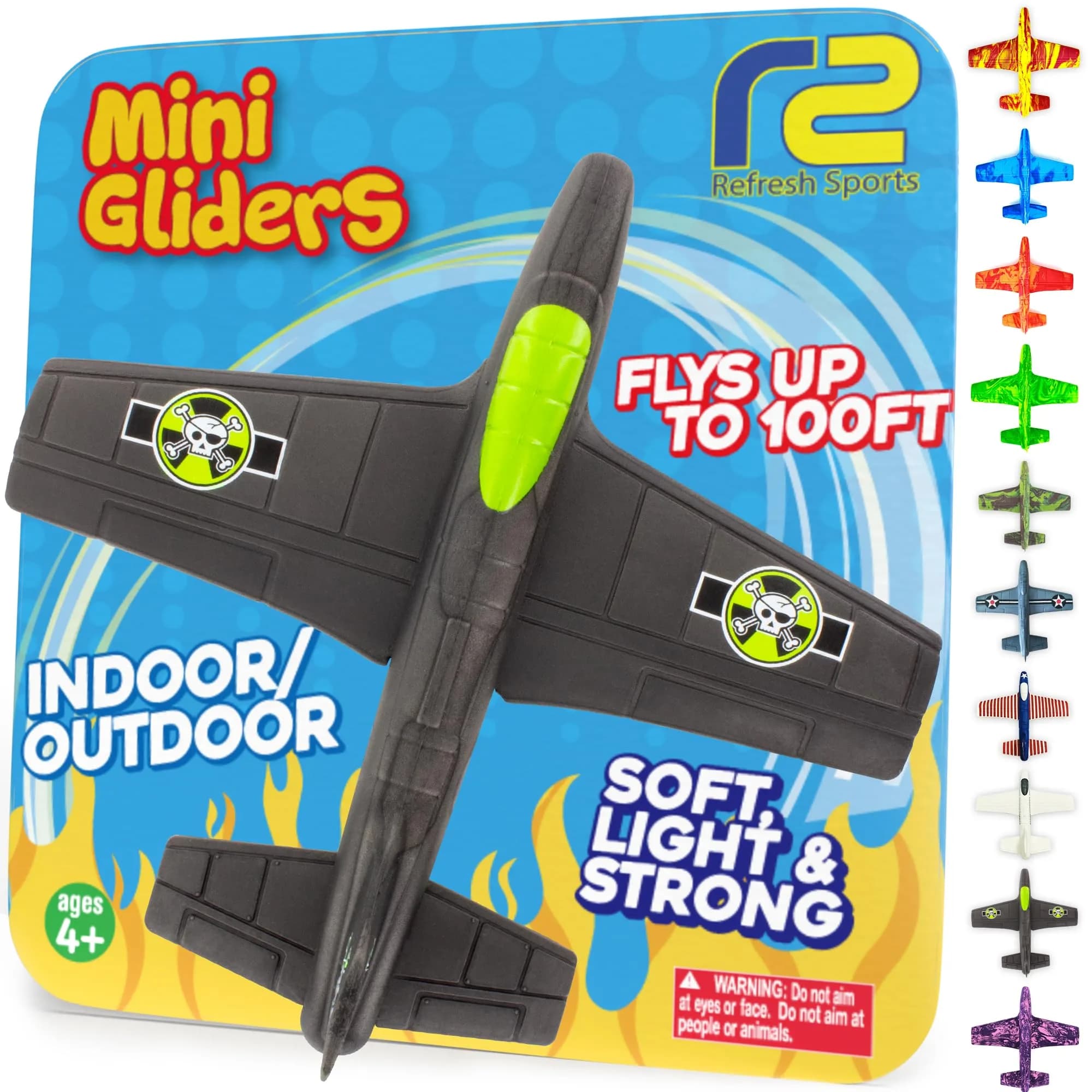 Refresh Sports EVA Foam Glider Plane for Kids - Jet Black, Small | Safe & Durable Outdoor Toy - main product image