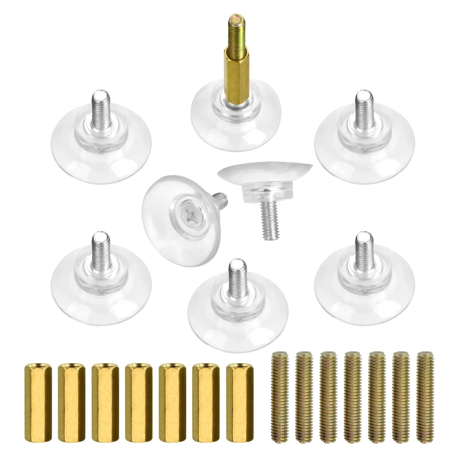 Sankoly Glass Table Top Suction Cup 1.3 Inches | Heavy Duty Support & Adjustable Height