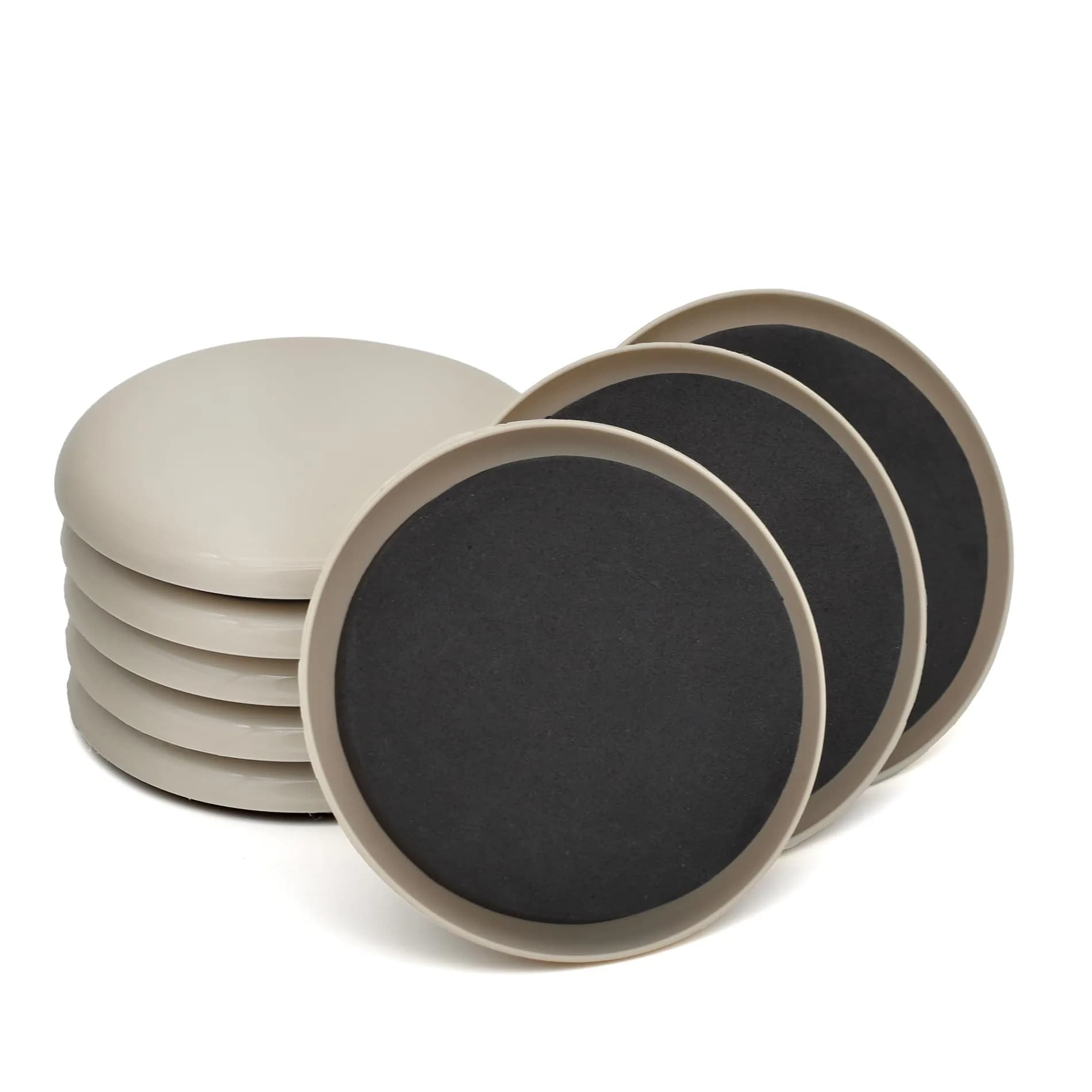 CADONO Furniture Sliders 3 1/2'' Round 8 Pcs | Heavy Duty Reusable Floor Protectors
