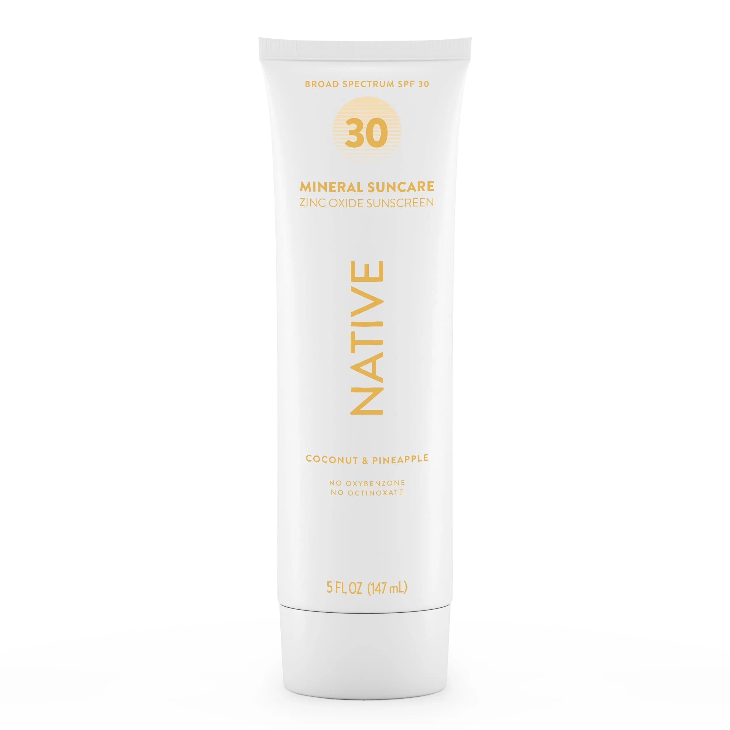 Native Sunscreen SPF 30 Zinc Oxide 148ml (5 Fl Oz) | Dermatologist Tested - main product image