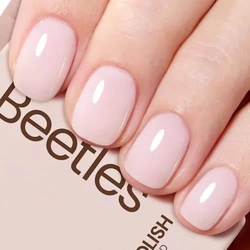 Beetles Milky Pink Gel Nail Polish 15ml | Nude Pink Jelly Neutral Color Polish - main product image