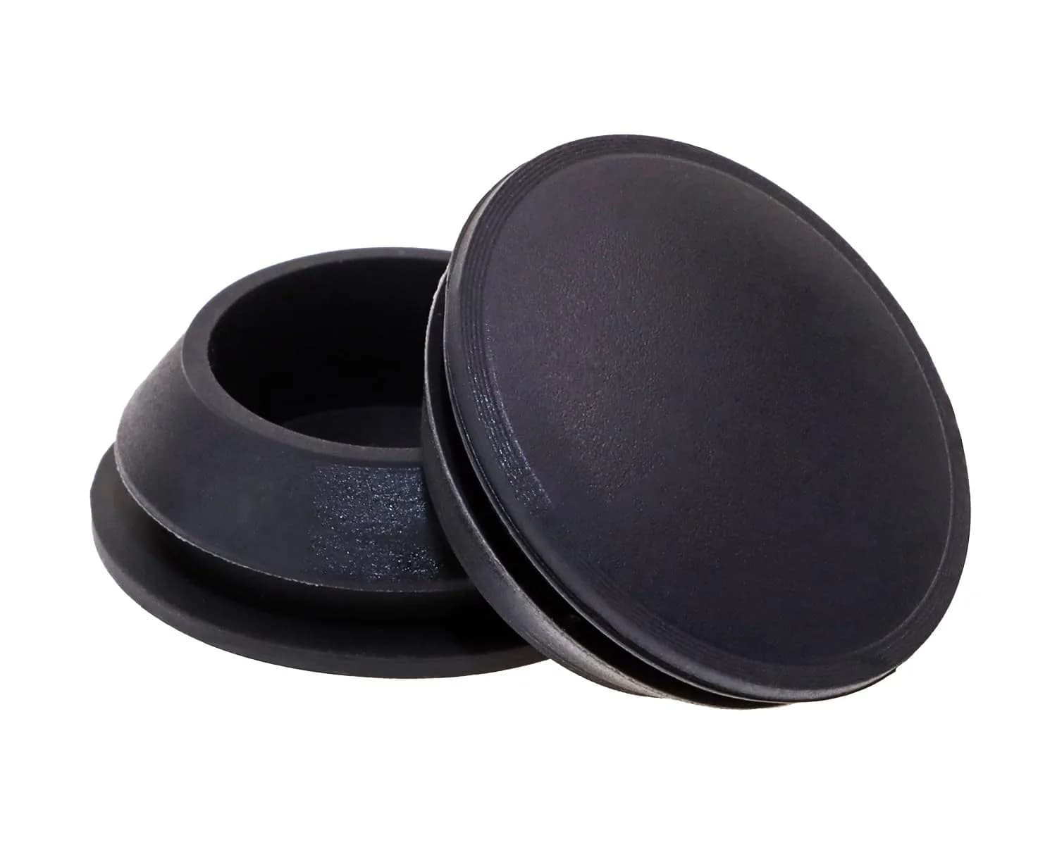 ONLYKXY Black Silicone Round Snap-In Furniture Hole Plugs (20mm / 0.78 inch), 5-Pack | Seals Holes & Protects Surfaces