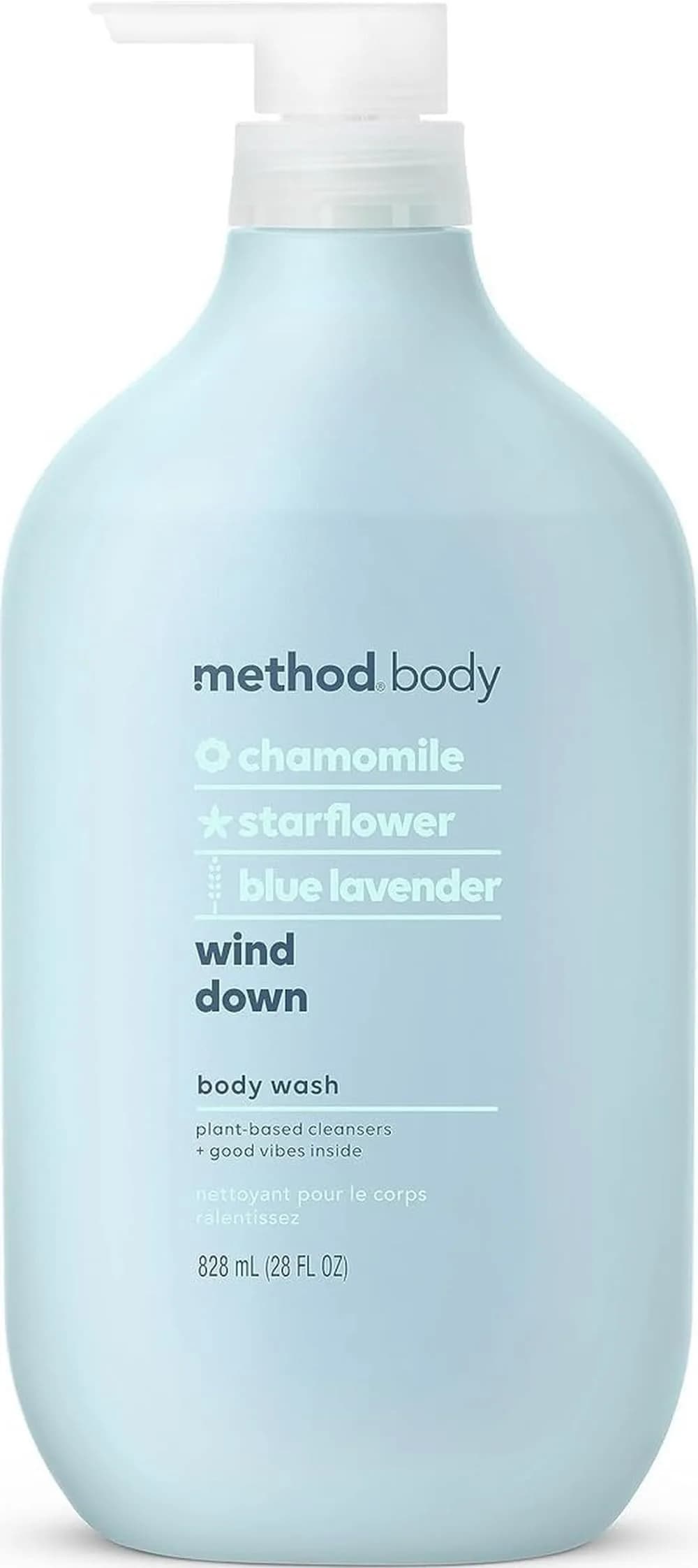 method Wind Down Body Wash 828 ml (28 fl oz) | Calming Chamomile, Starflower & Blue Lavender Scent - main product image