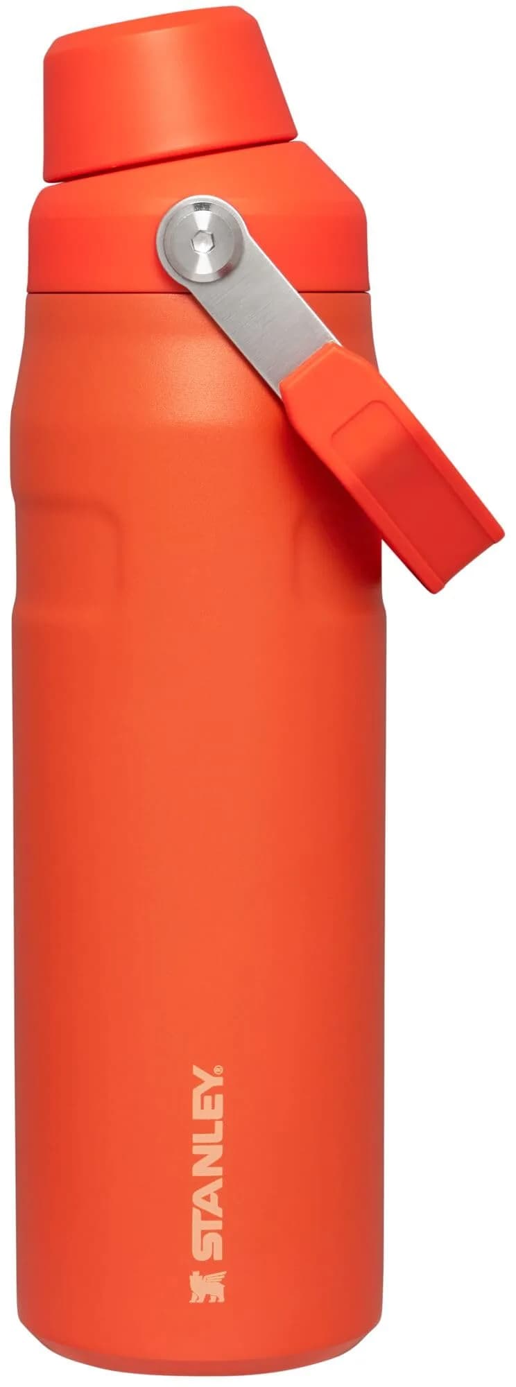 STANLEY IceFlow Fast Flow Bottle, 24 oz, Tigerlily | Leakproof Stainless Steel Hydration
