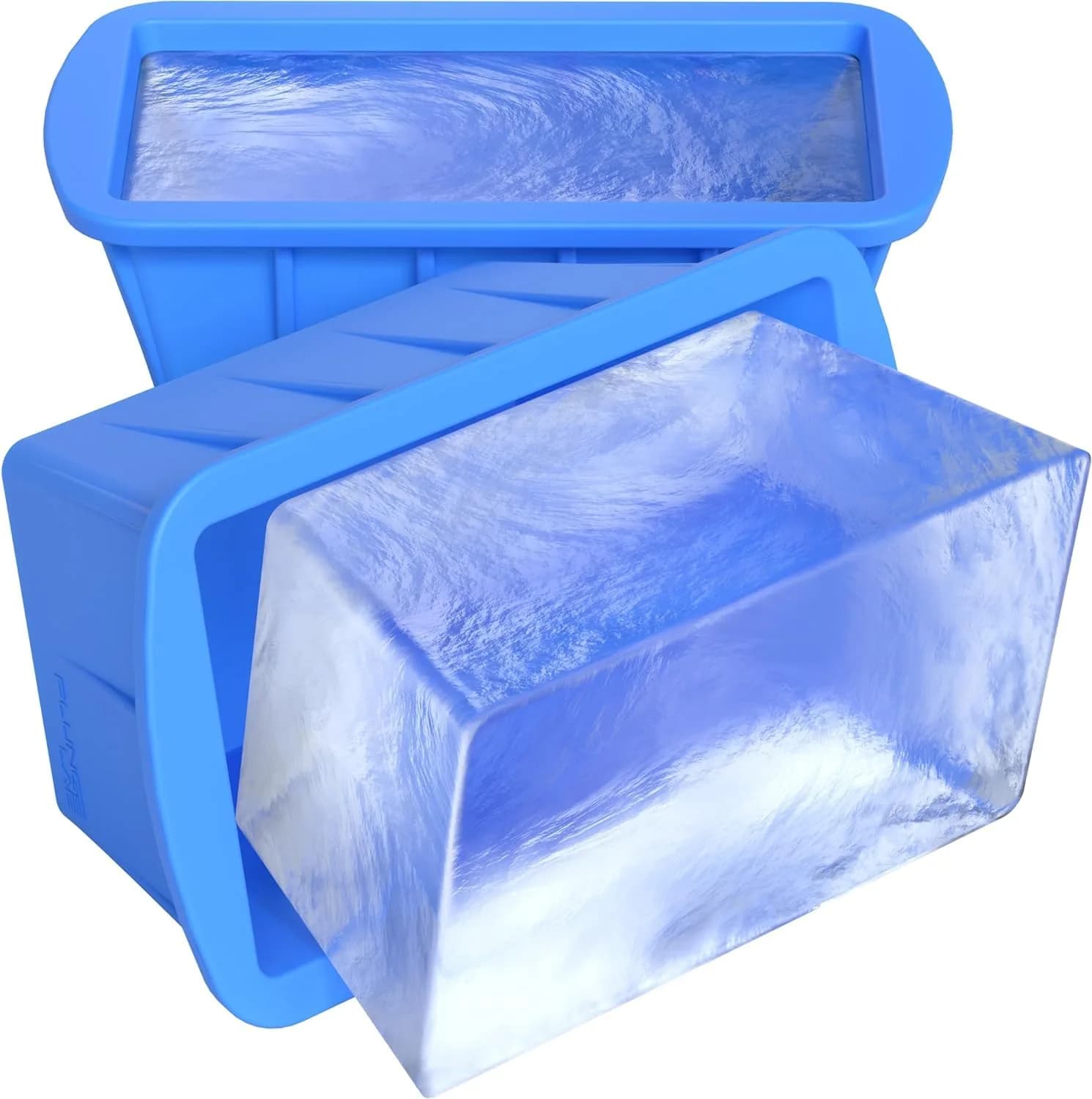 Plunge Lab Extra Large Ice Block Mold 2-Pack, 8lb (3.6kg) Ice Blocks | Steel Reinforced Silicone for Cold Plunge & Coolers - main product image