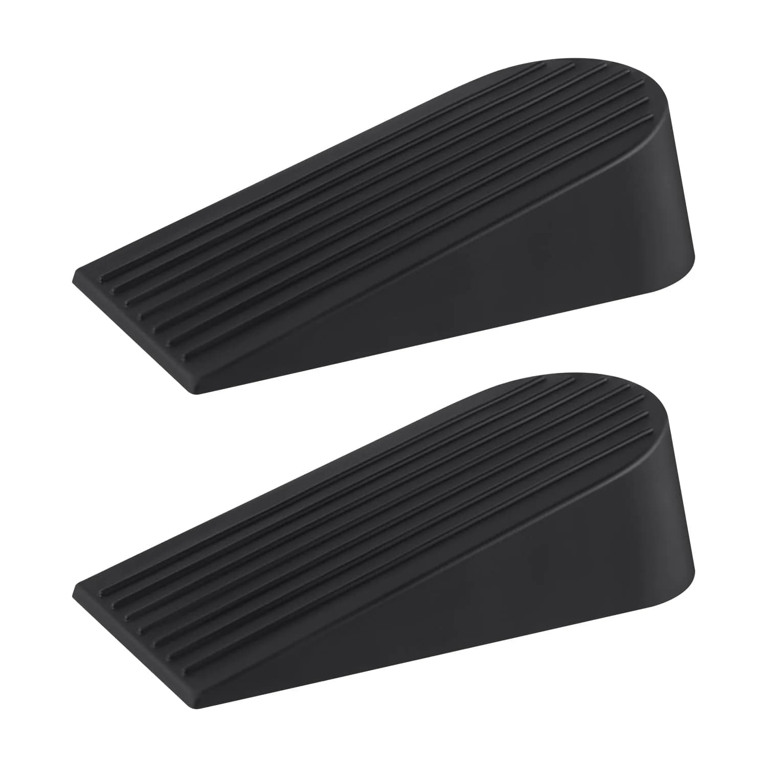 JZWBLILY Big Door Stopper 2 Pack Black | Heavy Duty Rubber Door Wedge for Floor & Carpet - main product image