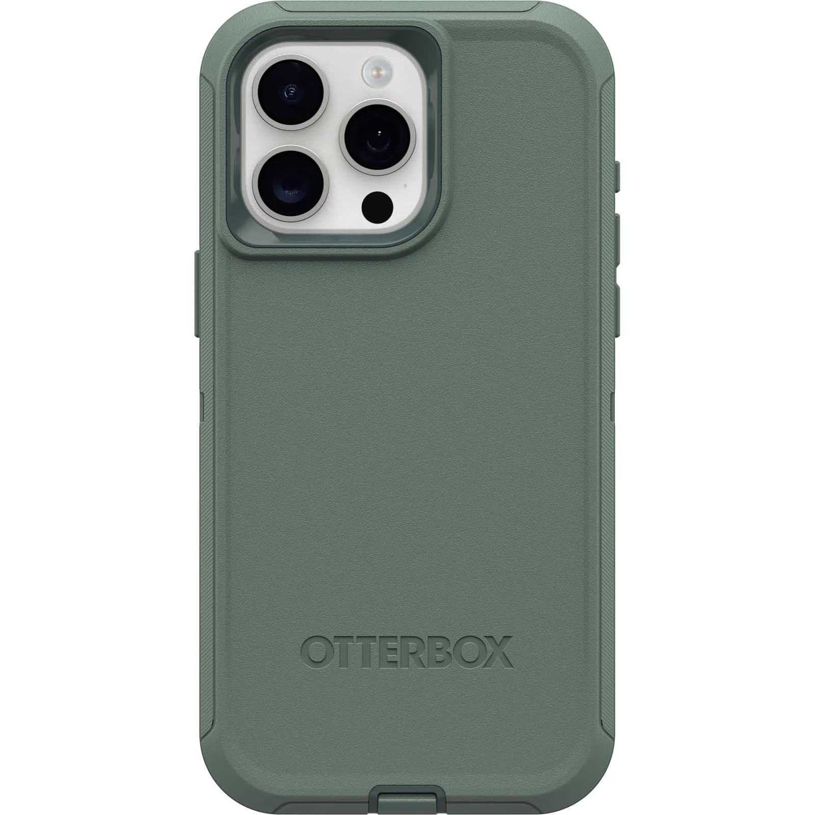 OtterBox Defender Series Case for iPhone 15 Pro MAX - Rugged Green | Military Drop Protection