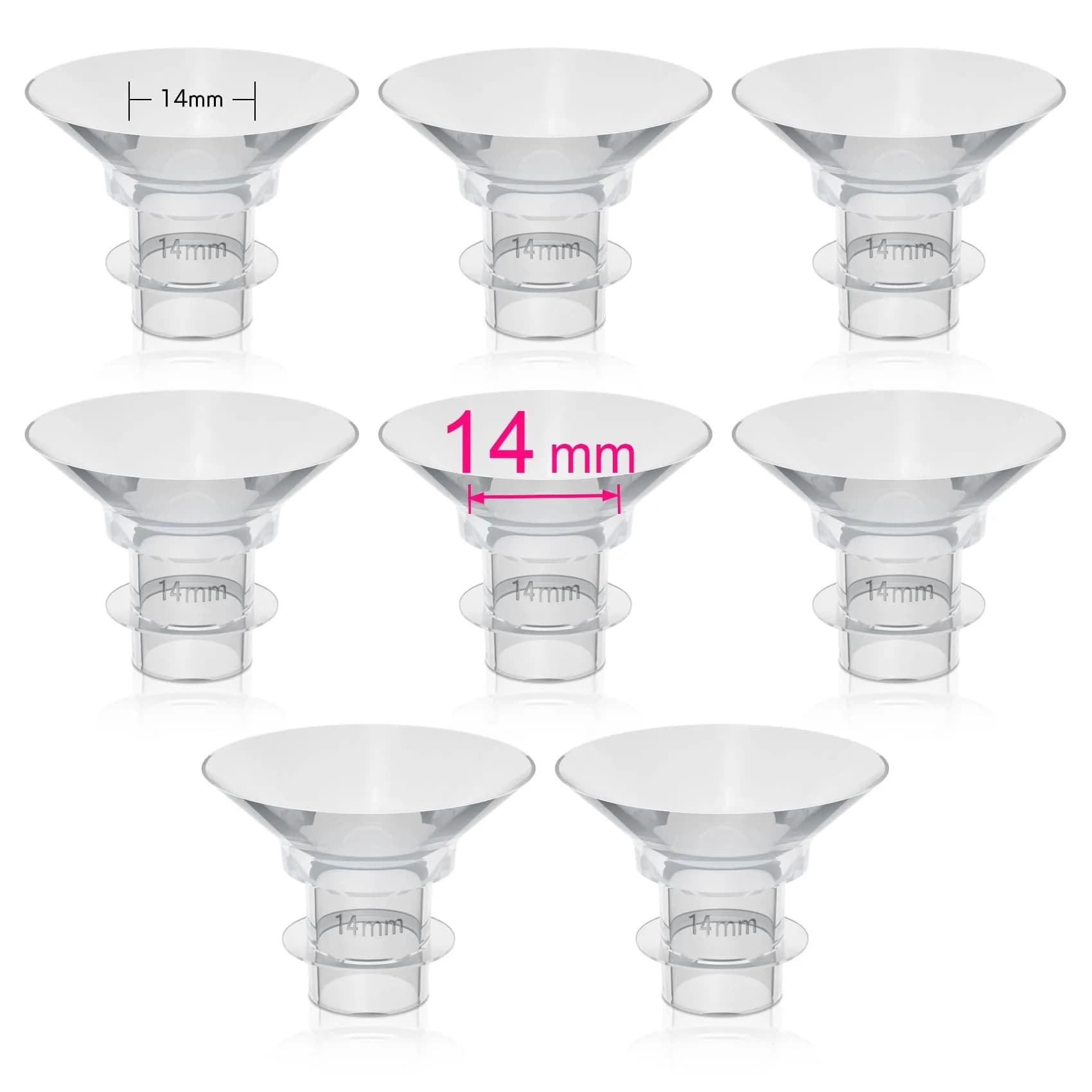 LOZAEVE 14mm Flange Insert for Wearable Breast Pumps, Compatible with 24-25mm Shields (1 Pack)