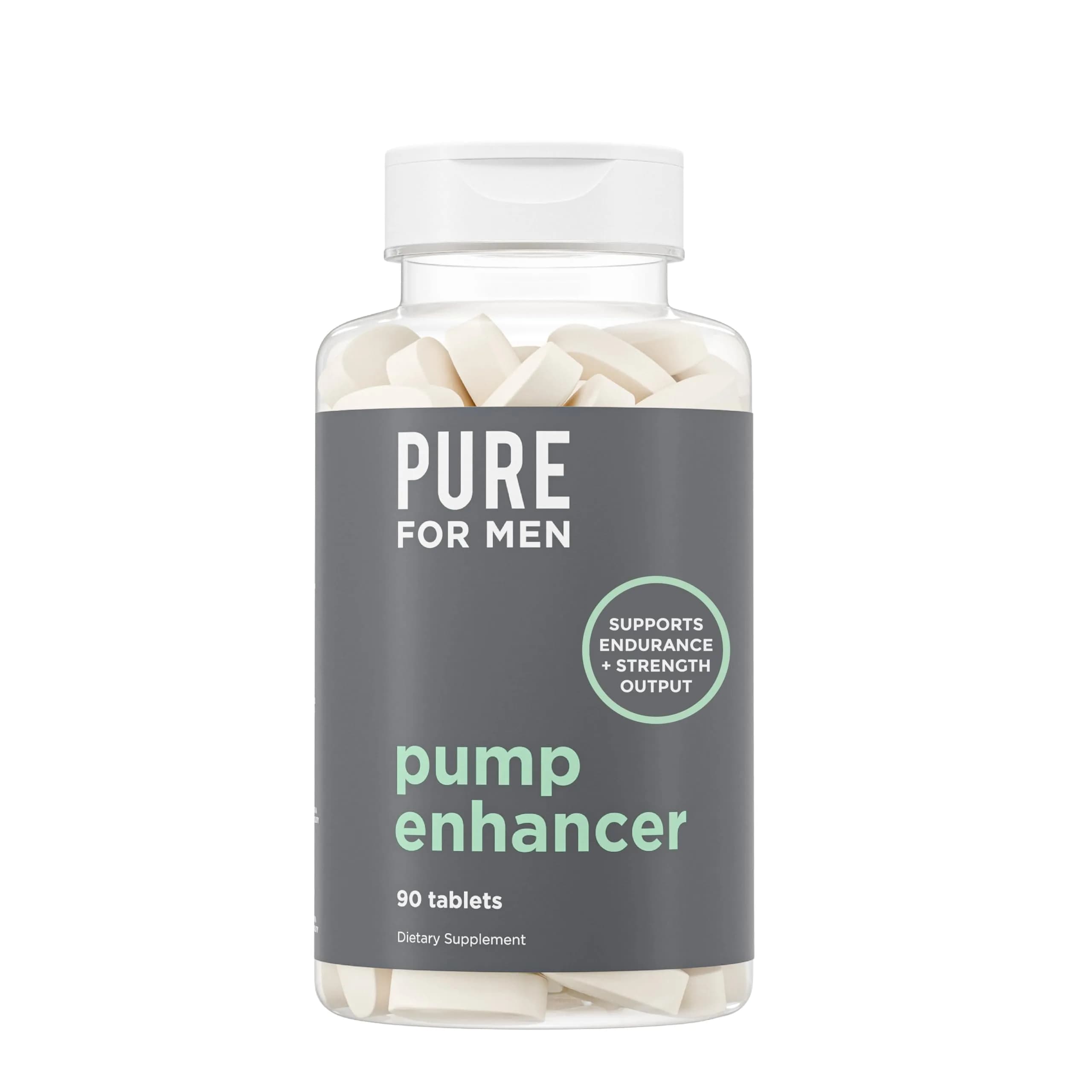Pure for Men Pump Enhancer Pre Workout 90 Count | Nitric Oxide Booster for Muscle Pump & Energy - main product image