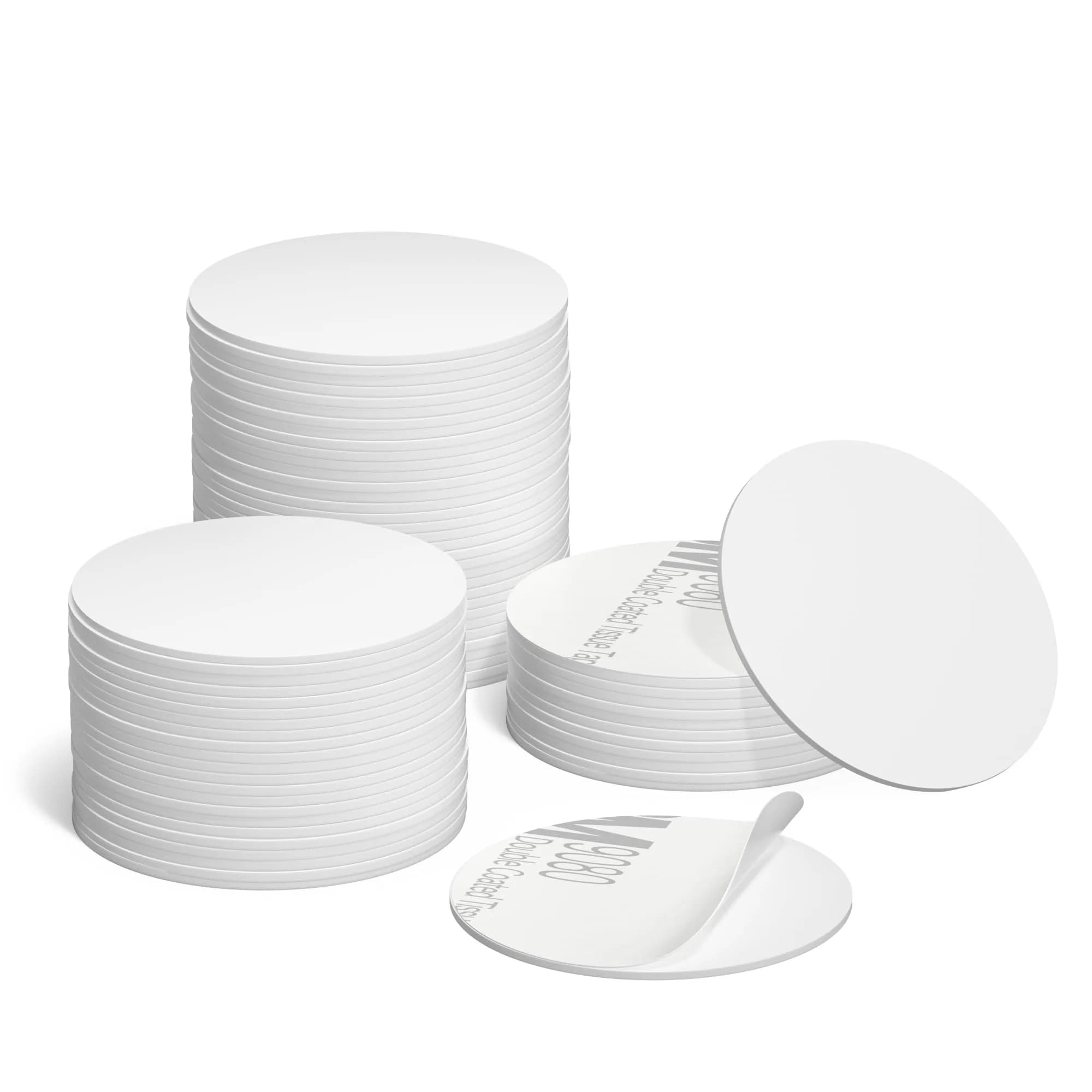 sanpopo NTAG215 NFC Cards with Adhesive, 50 Round Stickers (25mm) | Compatible with TagMo & NFC Phones - main product image