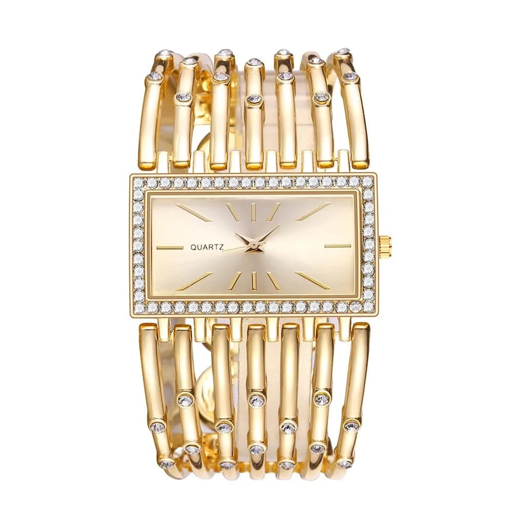 Dacdyi Women's Quartz Watch 0.28in Dial | Elegant Gold Tone Accessory