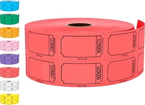 Tacticai Blank Red Raffle Tickets (1000 Count, Double Roll) | Event Entry & Class Reward Value Pack - main product image