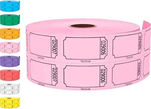Tacticai Blank Pink Raffle Tickets (1000 Count, Double Roll) | Event Entry & Class Reward Value Pack - main product image