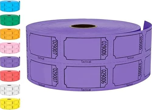 Tacticai Blank Purple Raffle Tickets (1000 Count, Double Roll) | Event Entry & Class Reward Value Pack - main product image