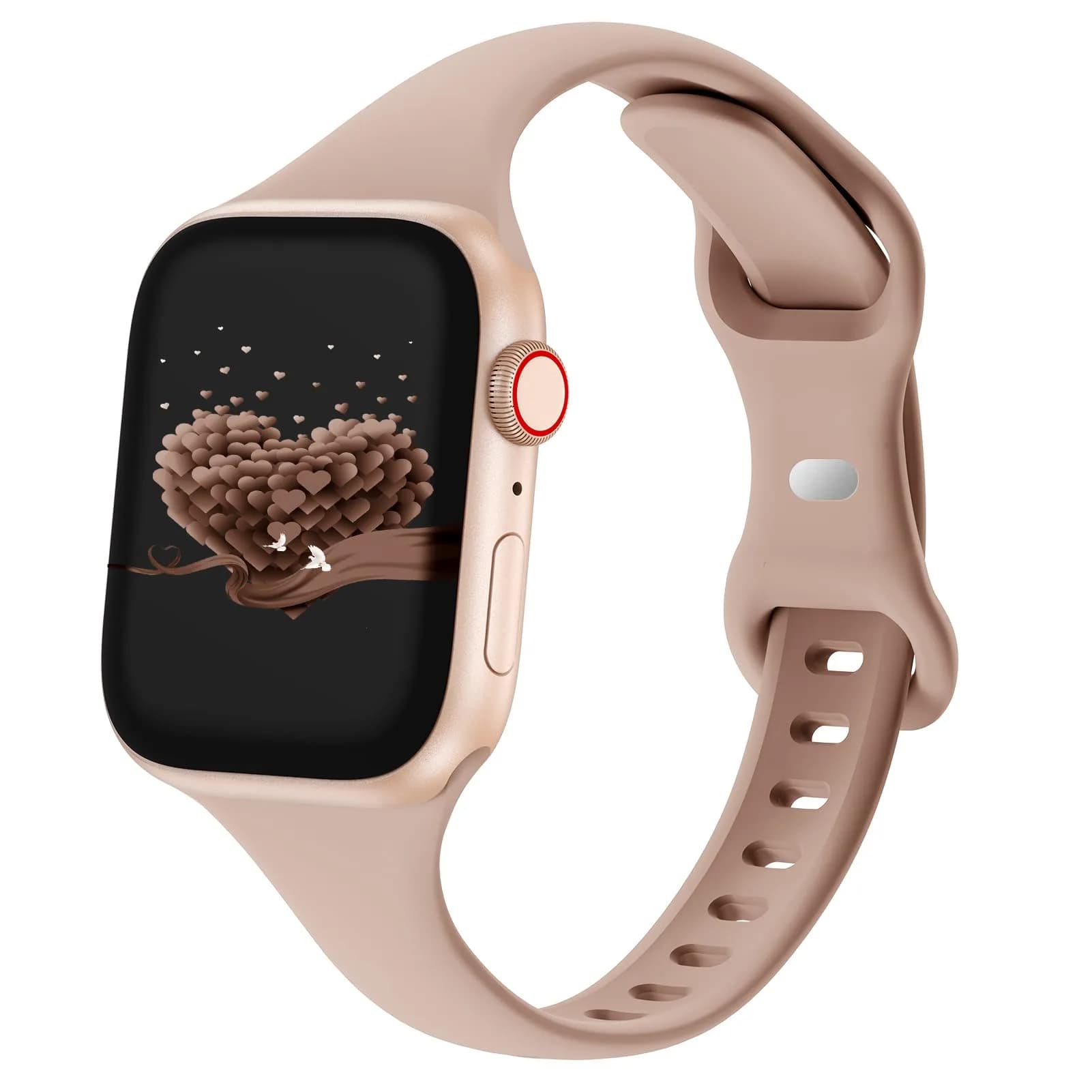 Drimobiuty Slim Thin Silicone Sport Watch Band Compatible with Apple Watch Series 1-11, Ultra, SE 38mm-49mm | Water-Resistant, Breathable, Water Resistant - main product image