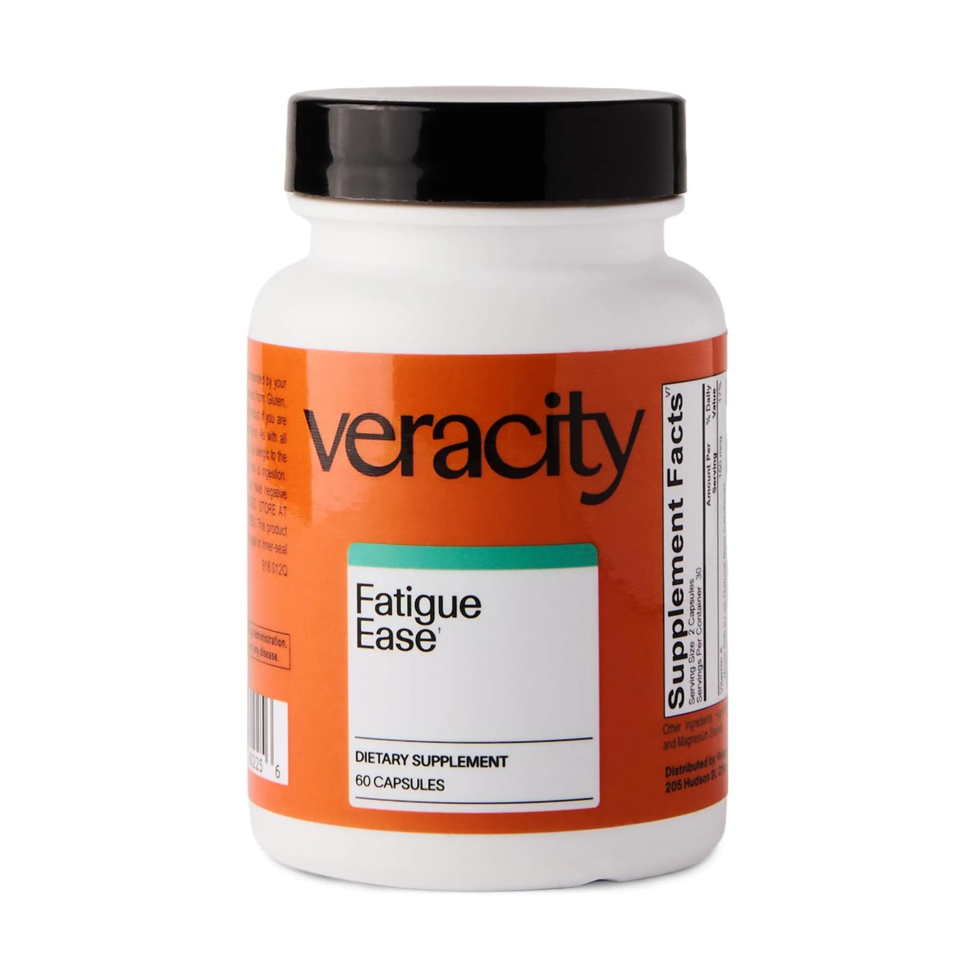 Veracity Selfcare Fatigue Ease Adrenal Support Supplement for Stress Resilience, 60 Capsules | Supports Cortisol & Energy - main product image