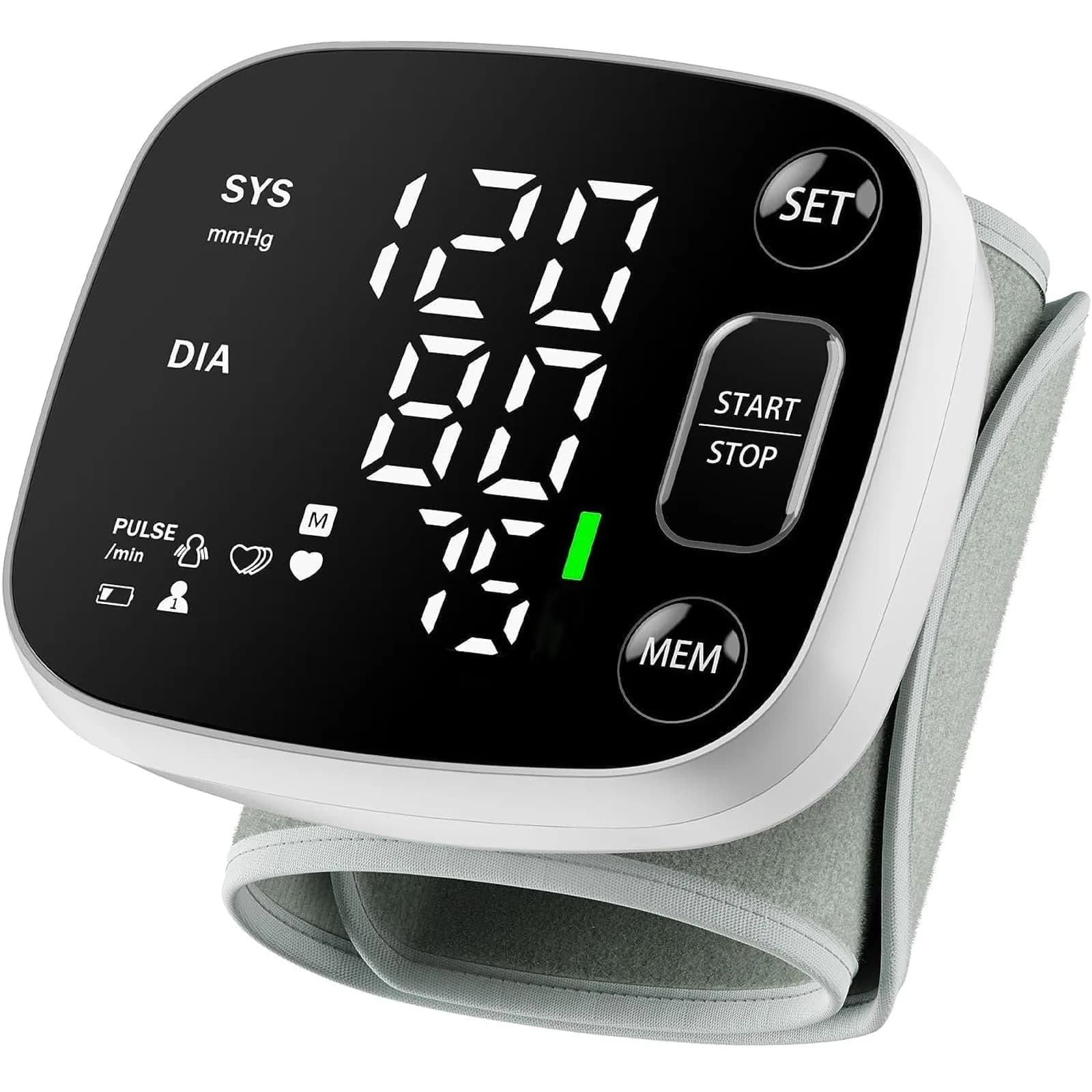 Oklar Rechargeable Wrist BP Monitor with Voice Broadcast & LED Display, 240 Readings for 2 Users | Accurate Home Health Monitoring - main product image