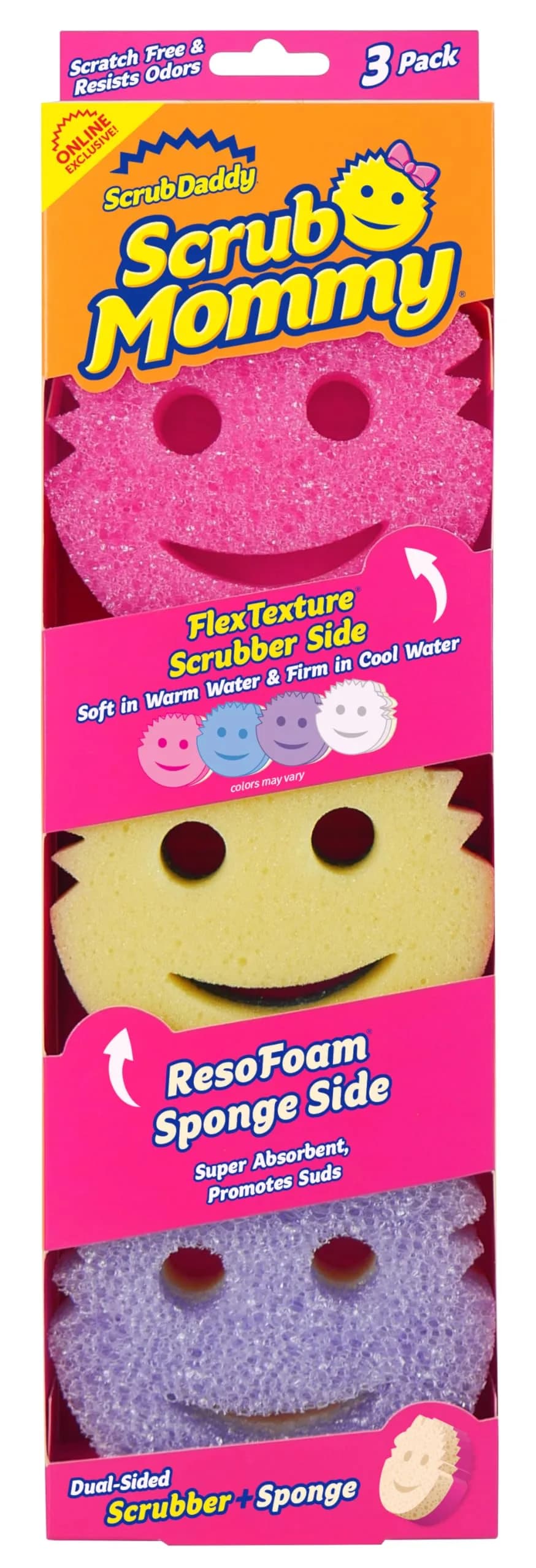Scrub Mommy Kitchen Sponges Dual-Sided Non-Scratch Cleaning Sponges (3 Count) - main product image