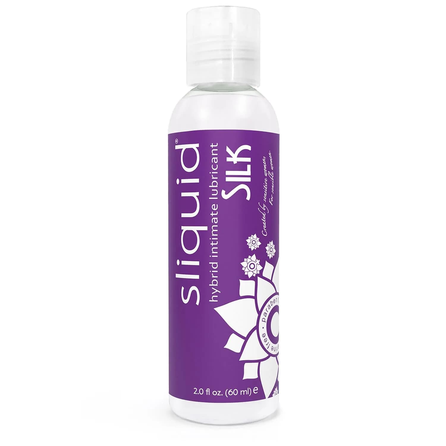 Sliquid Silk Hybrid Intimate Lubricant 59ml (2 Fl Oz) | Natural Feeling Long-Lasting Glide - main product image