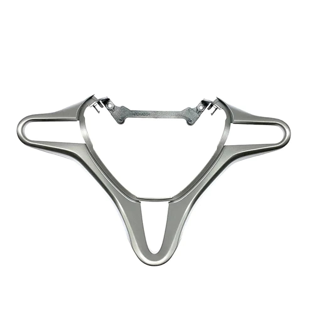 AEETUED Carbon Fiber Style Steering Wheel Trim Cover for Honda Civic 2006-2011 (B-Silvery)