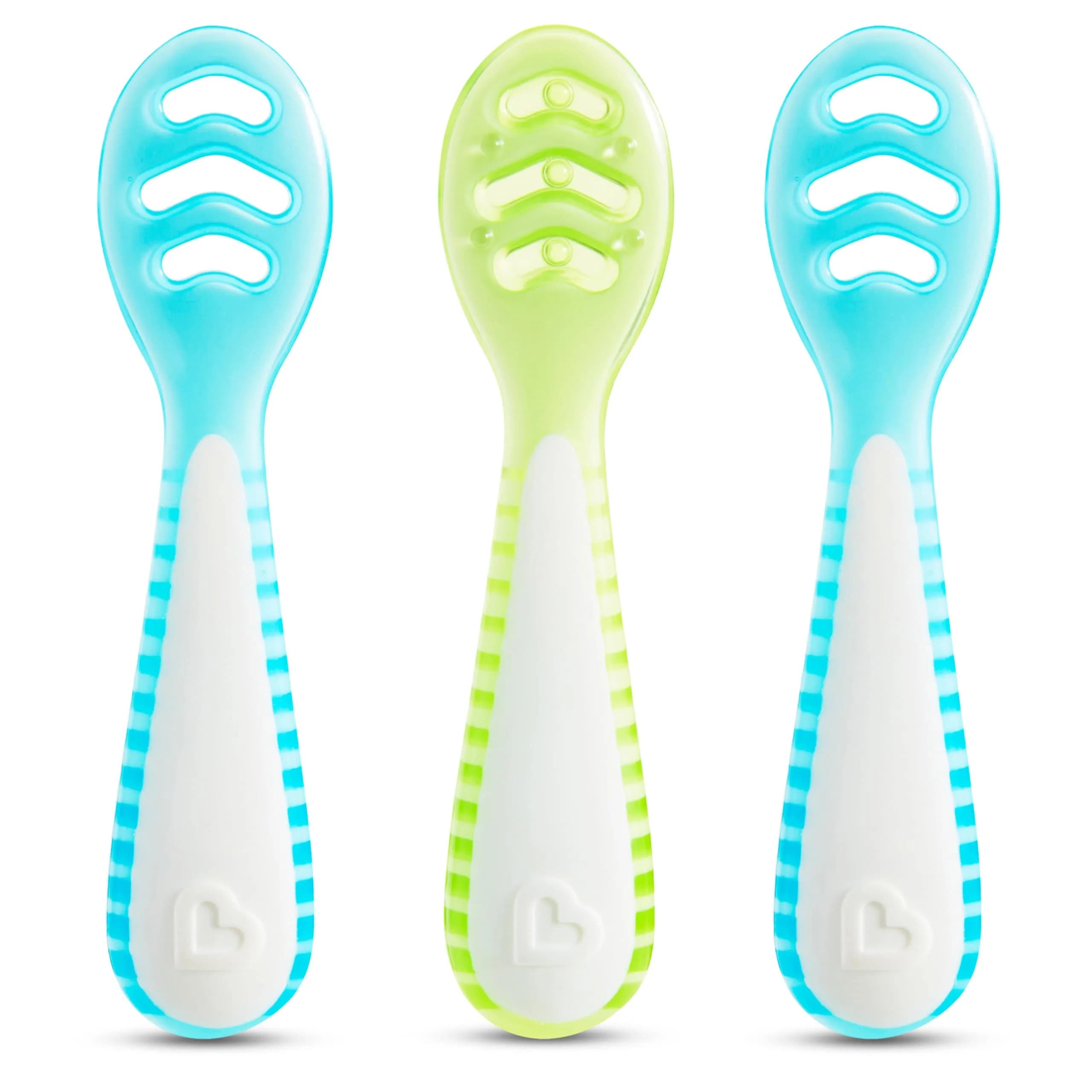 Munchkin Gentle Dip Baby Spoons Self Feeding 3 Pack | Baby-Led Weaning Support - main product image