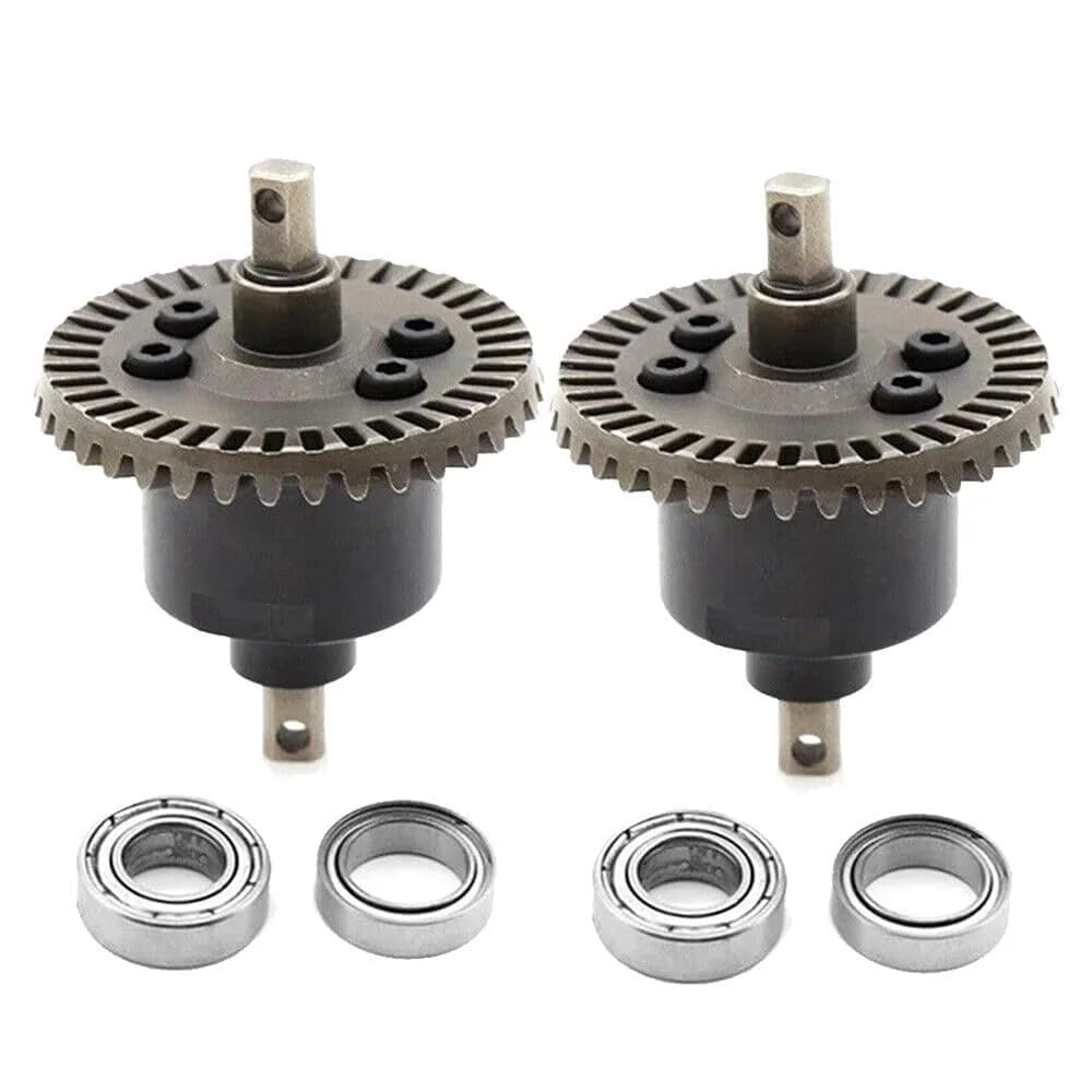 TEAMWILL Front & Rear Differential Gear Set for 1/10 Traxxas Slash 4x4 RC Truck | Metal Steel - main product image