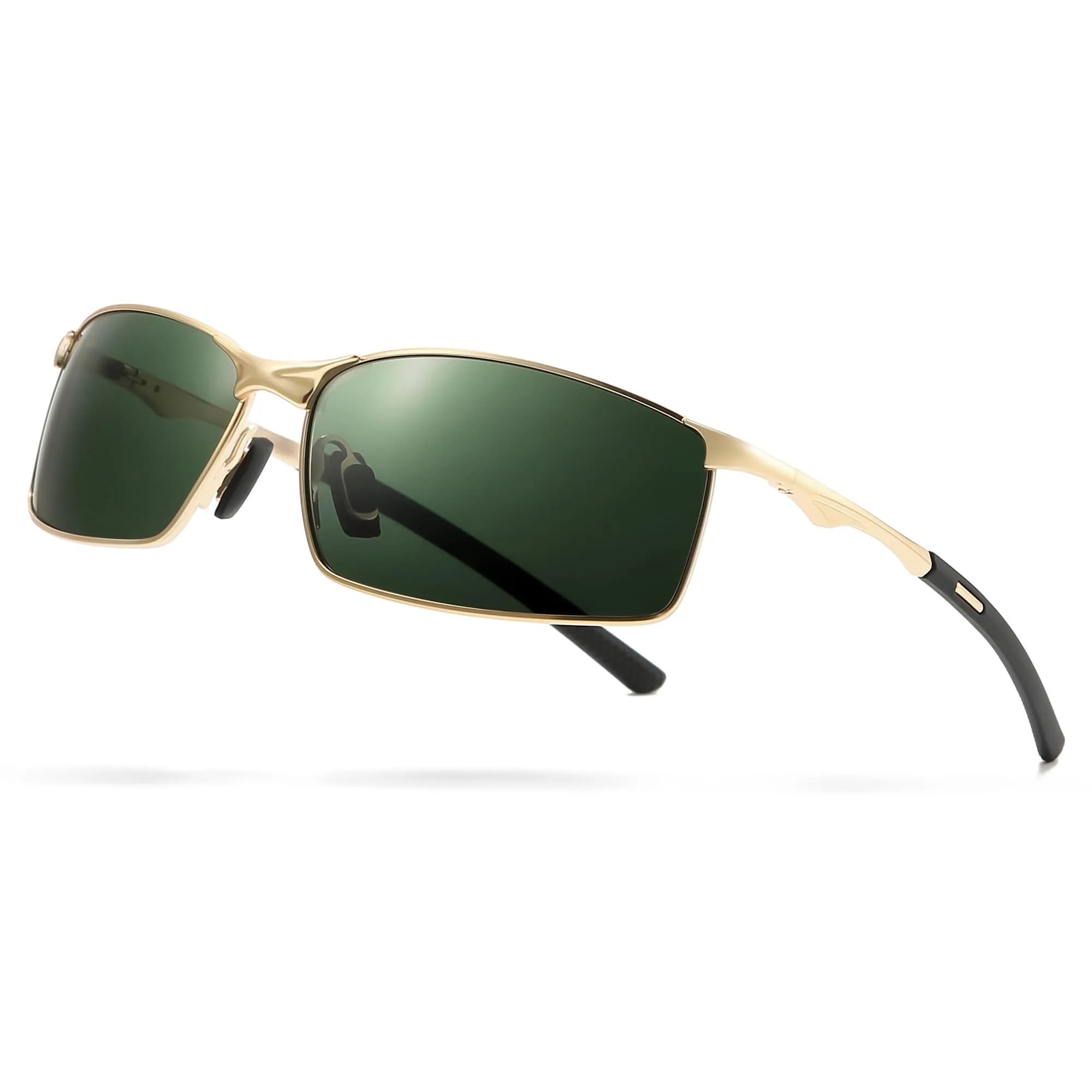SUNGAIT SGT559-JKML Rectangular Polarized Sunglasses Men Lightweight Metal Frame - main product image