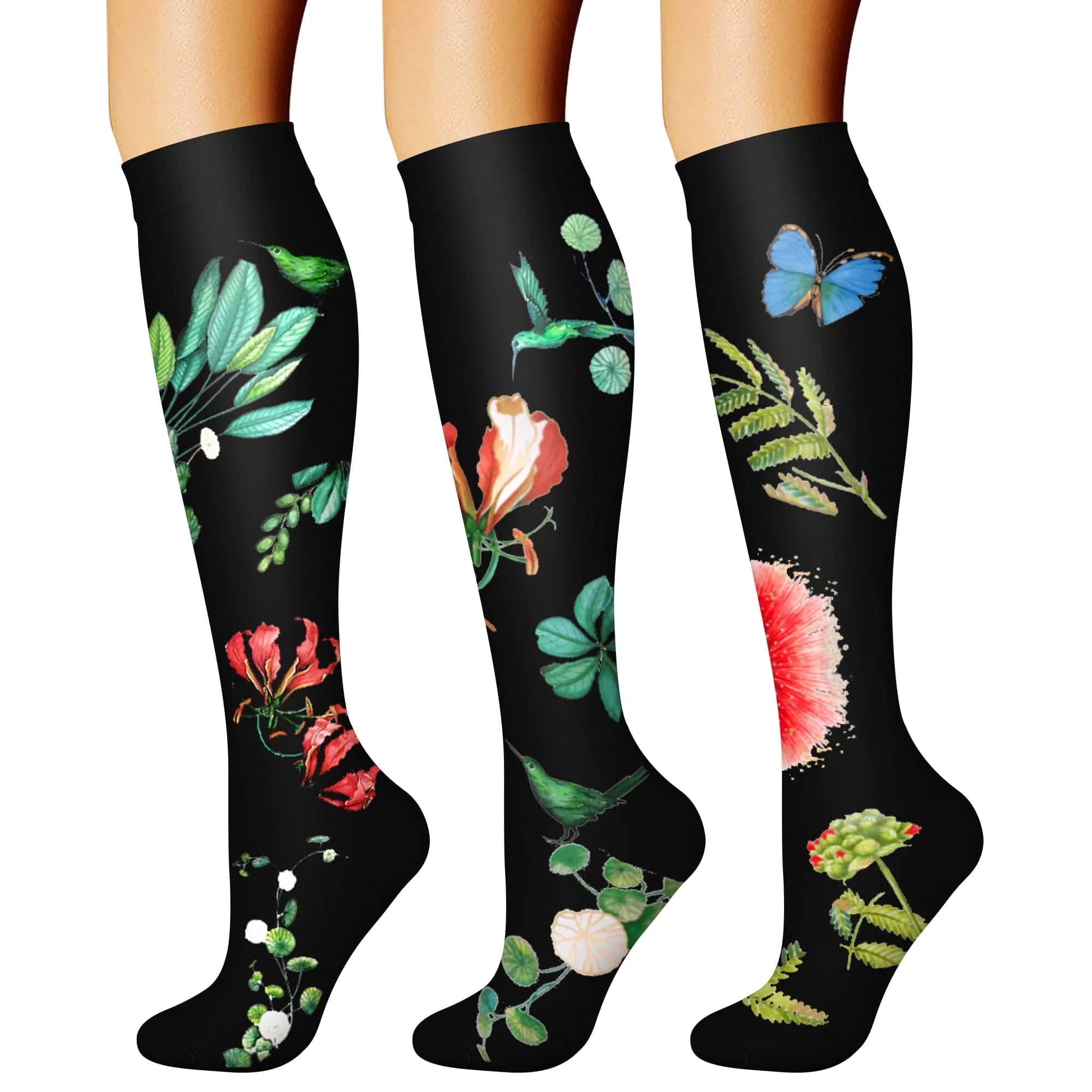 CHARMKING Compression Socks for Women & Men (3 Pairs) 15-20 mmHg | Athletic Support for Running, Travel, Pregnancy - main product image