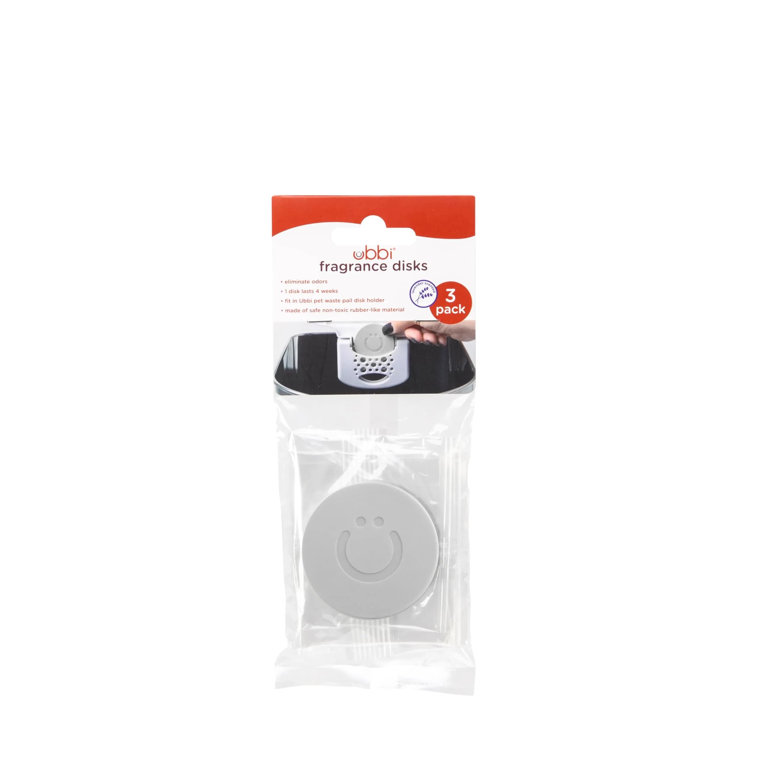 Ubbi Pet Pail Odor Absorbing Fragrance Disks, 3 Pack | Lavender Scent, Long-Lasting Odor Control for Pet Areas