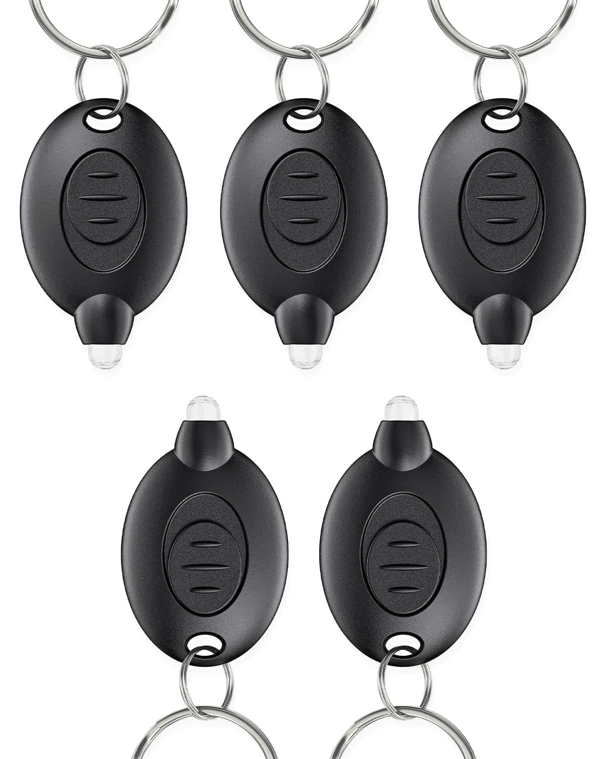 Uniclife 5 Pack LED Keychain Flashlight | Ultra-Bright 12 Lumens, Portable & Durable