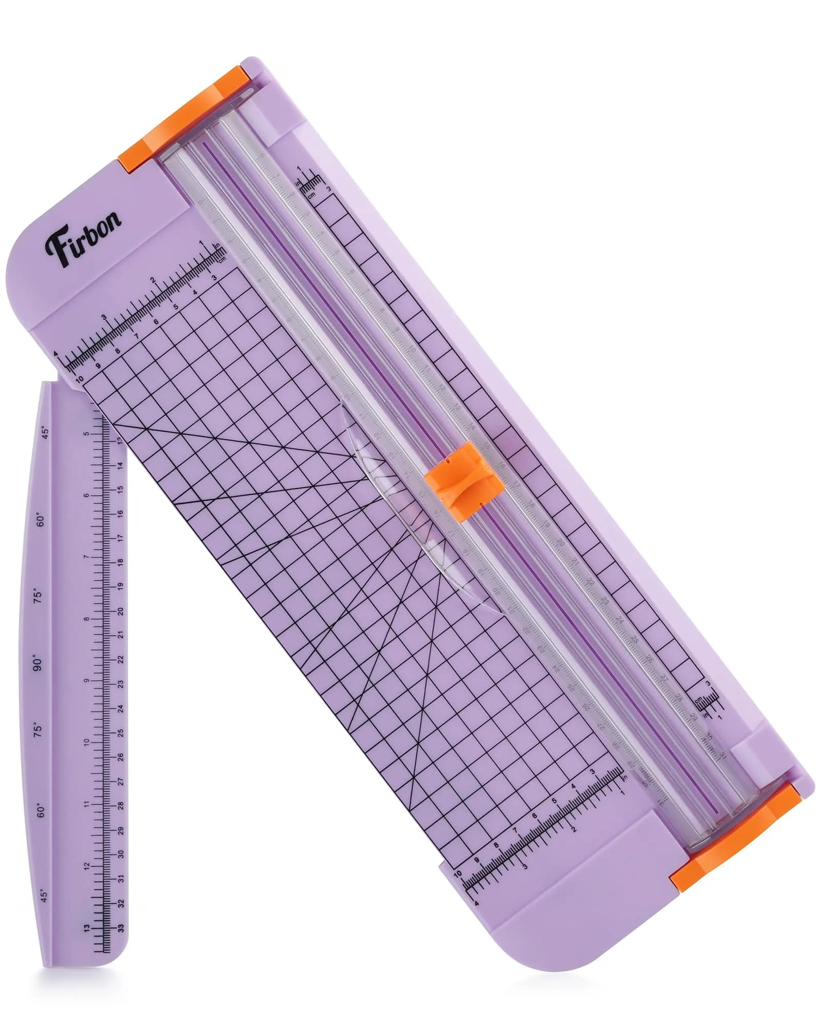 Firbon A4 Paper Cutter 12 Inch Rotary Trimmer with Extended Ruler, Light Purple | Cuts 12 Sheets, CM & Inch Scale, Safe Blade - main product image