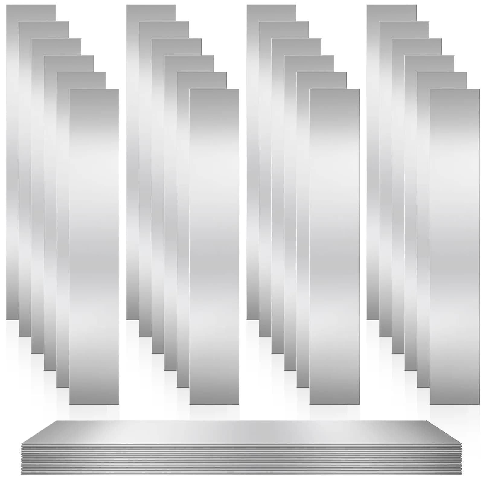 Amylove 24 Pcs 304 Stainless Steel Shim Stock 15cm x 2.5cm | Wide Usage & Durable - main product image