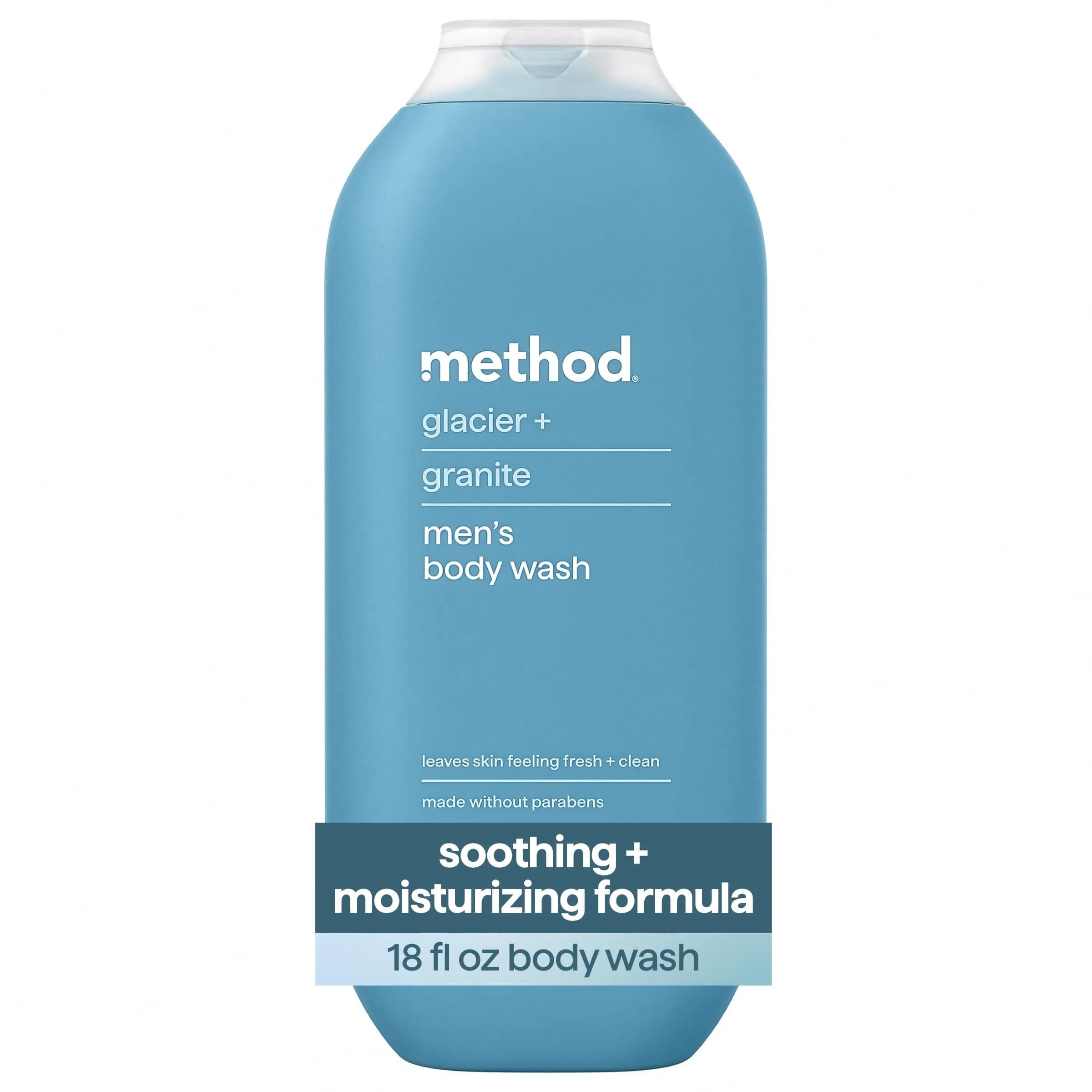 Method Men’s Body Wash Glacier + Granite 18 fl oz | Rich, Creamy Lather for All Skin Types - main product image