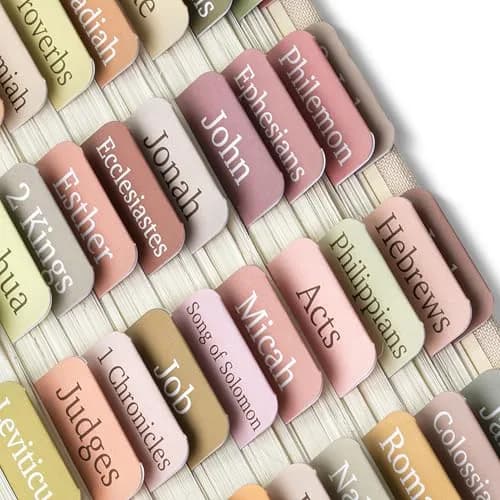 Mr. Pen Boho Bible Tabs & Bookmarks Set (75 Tabs, 2 Bookmarks) — USA Import - main product image
