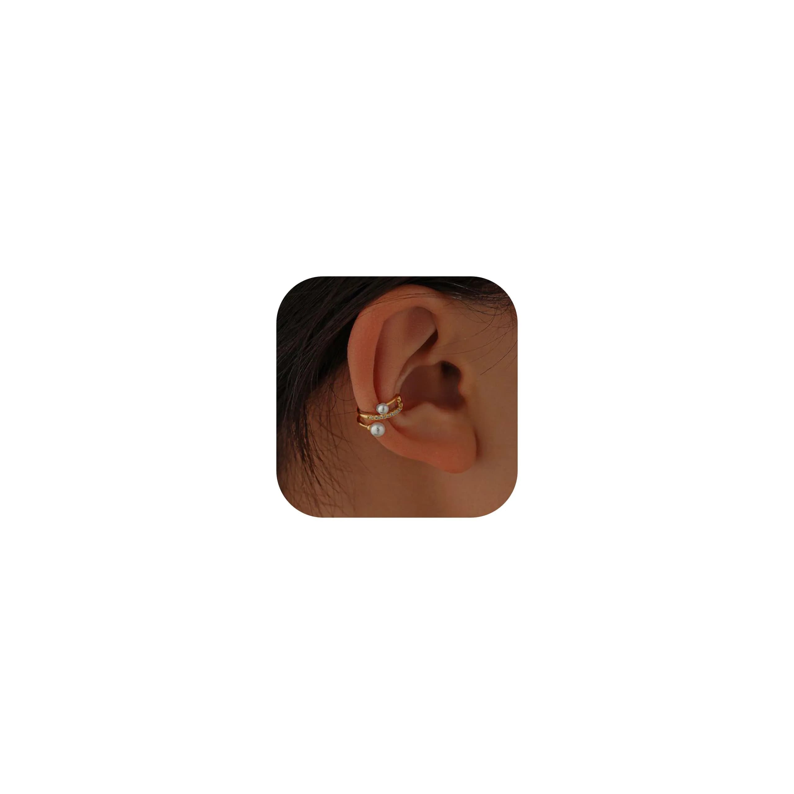 KummerSaprk Ear Cuffs Non Piercing Chunky Gold Fake Earrings Adjustable | Trendy Jewelry for Women
