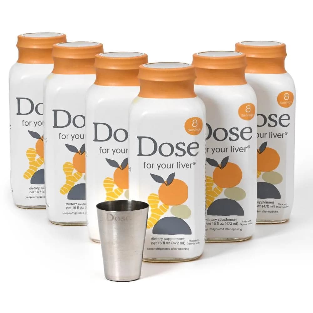 Dose for Your Liver Orange 16oz Herbal Supplement | Organic Milk Thistle, Turmeric, Dandelion, Ginger for Liver Cleanse & Detox - main product image