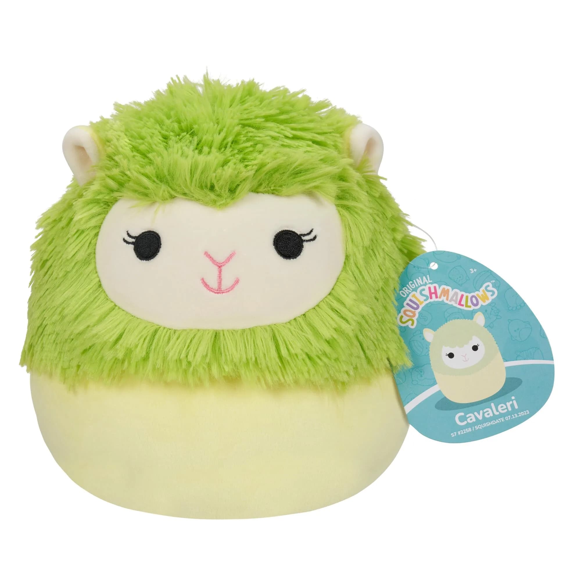 Squishmallows 7.5-Inch Cavaleri Lime Green Alpaca Plush | Soft, Collectible Toy for Kids & Teens