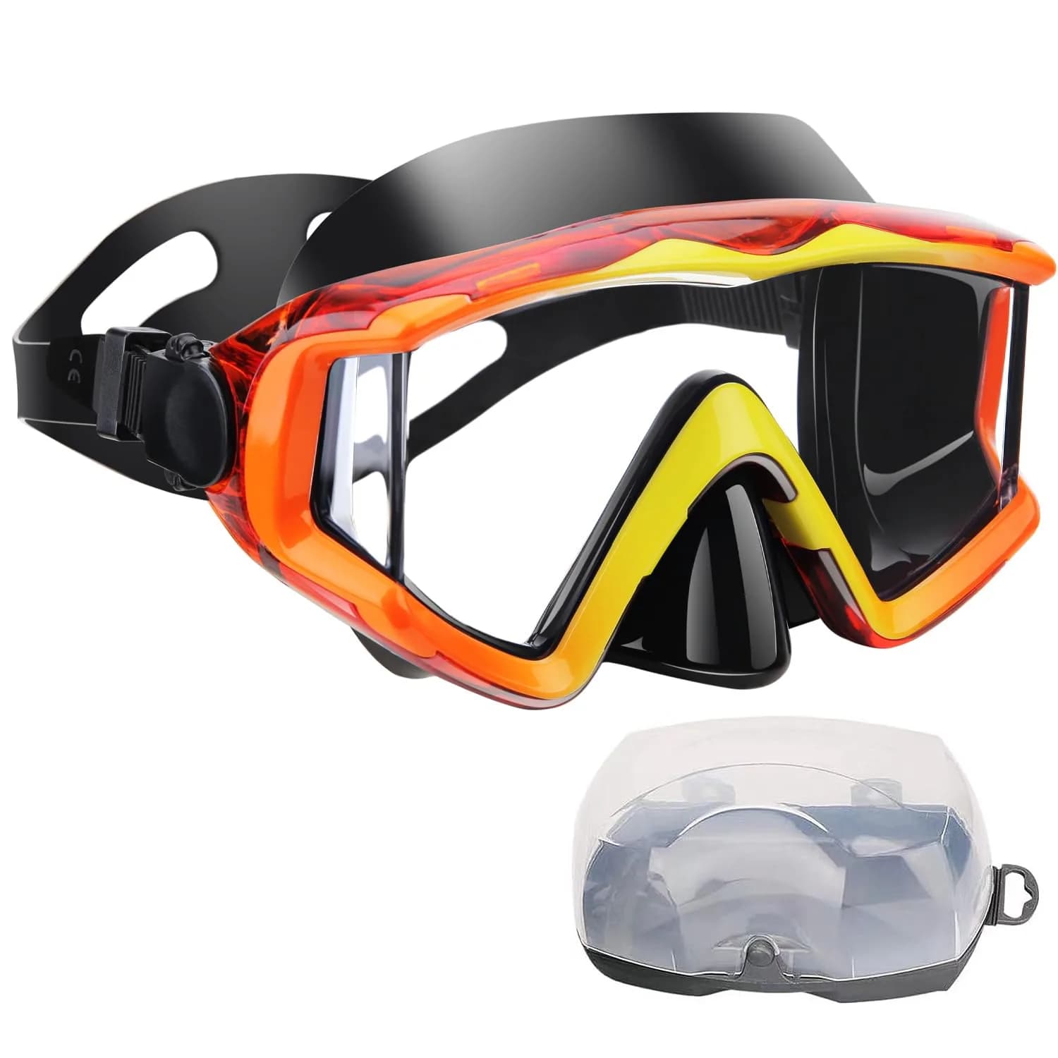 AQUA A DIVE SPORTS Blue Single Lens Diving Mask | 180° Wide View Anti-Fog