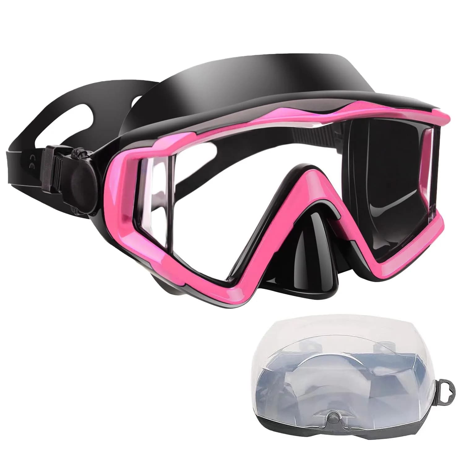 AQUA A DIVE SPORTS Blue Single Lens Diving Mask | 180° Wide View Anti-Fog