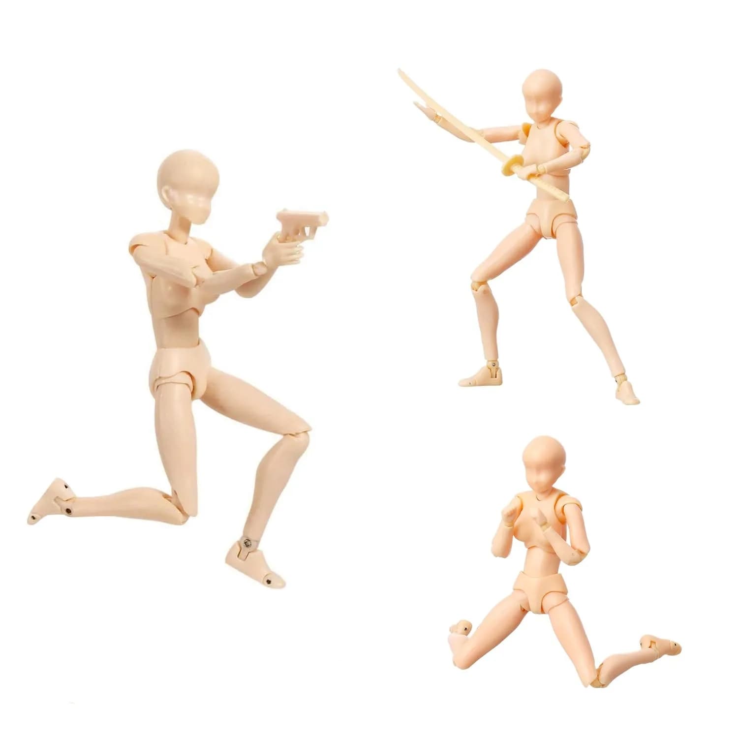 Haniforever Female Artist Manikin Figure 12.7cm (5 in) | Posable for Sketching & Painting - main product image