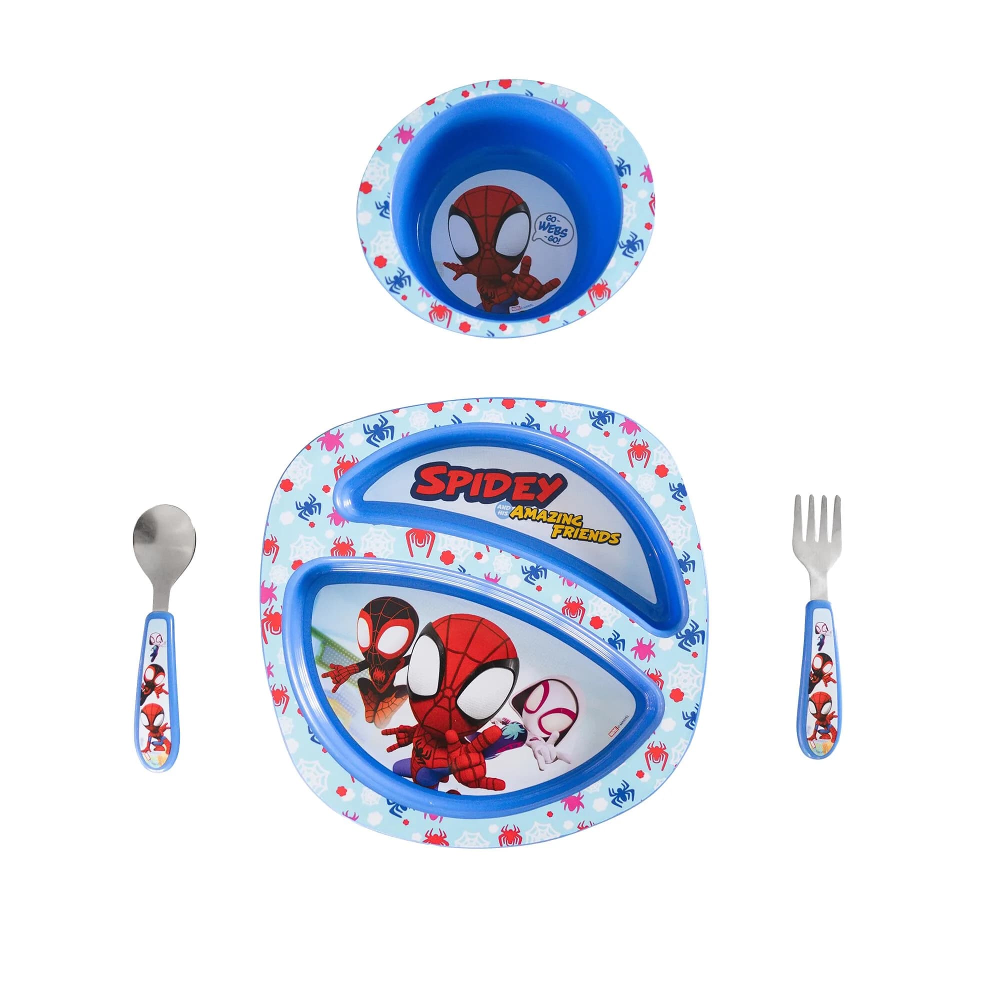 The First Years Spidey and His Amazing Friends Toddler Dinnerware Set - 4 Piece | Dishwasher Safe Feeding Supplies - main product image