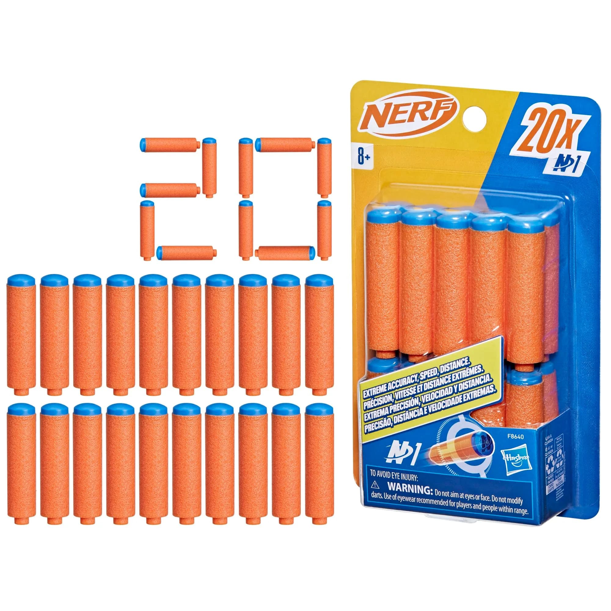 Nerf N Series N1 Darts 20 Refill Darts | Extreme Accuracy, Speed, and Distance - main product image