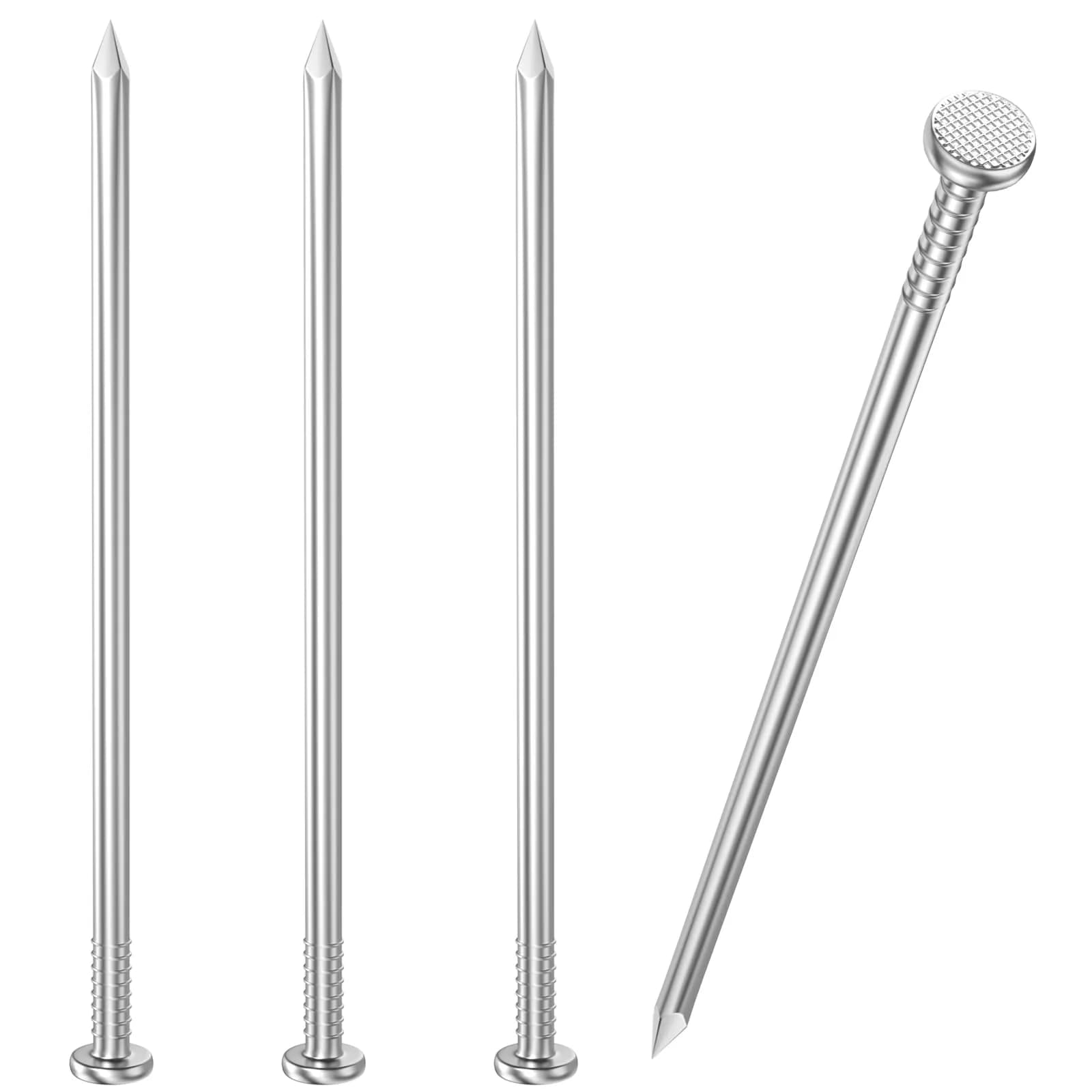 VGBUY 6 Inch Stainless Steel Hardware Nails (15.3 cm / 5.0 mm) | Picture Hanging Nails for Walls