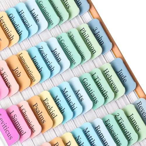 Mr. Pen Pastel Bible Tabs 75 Tabs | Laminated Bible Index Tabs for Study Bible, Women & Men - main product image
